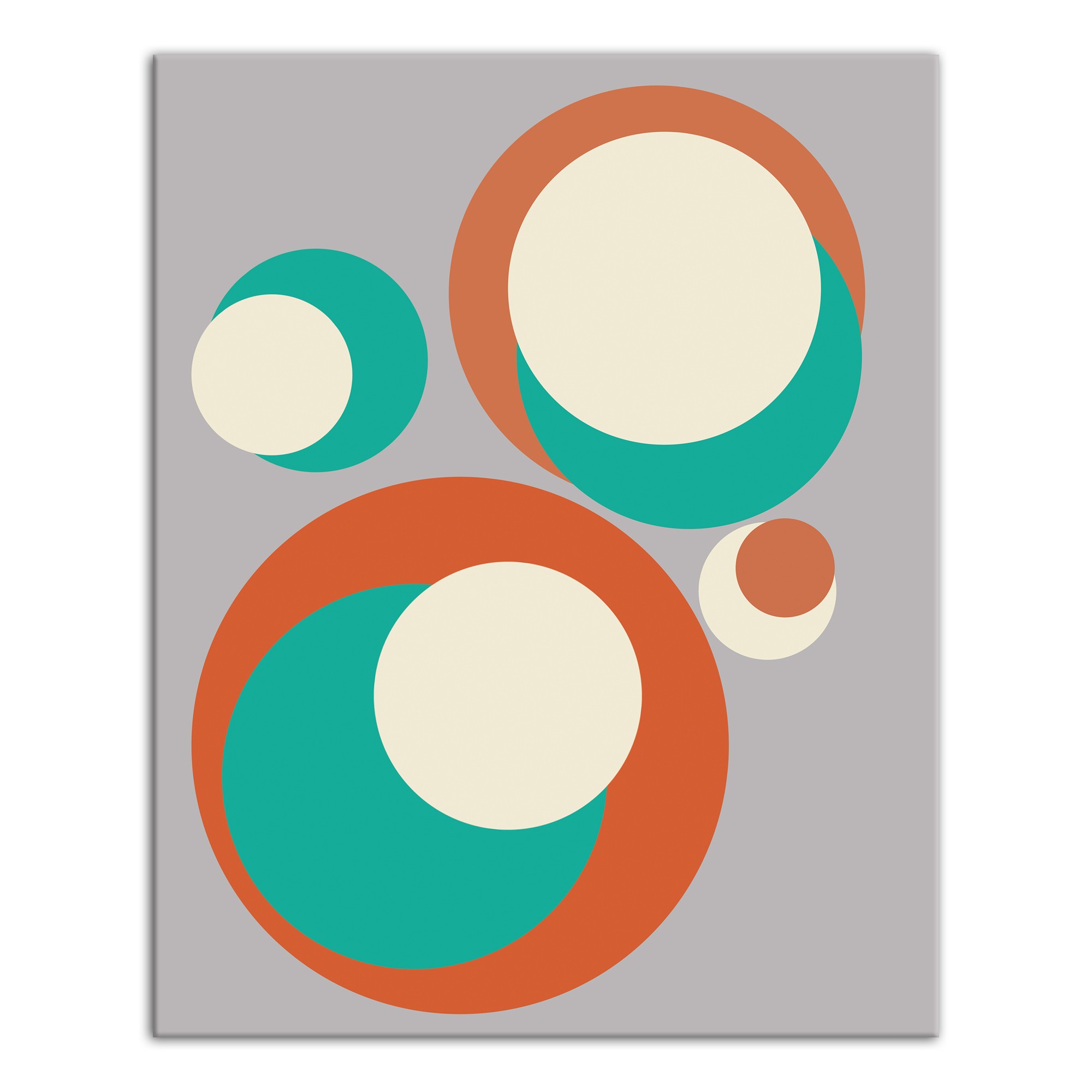 Retro Circles 16x20 Canvas Wall Art