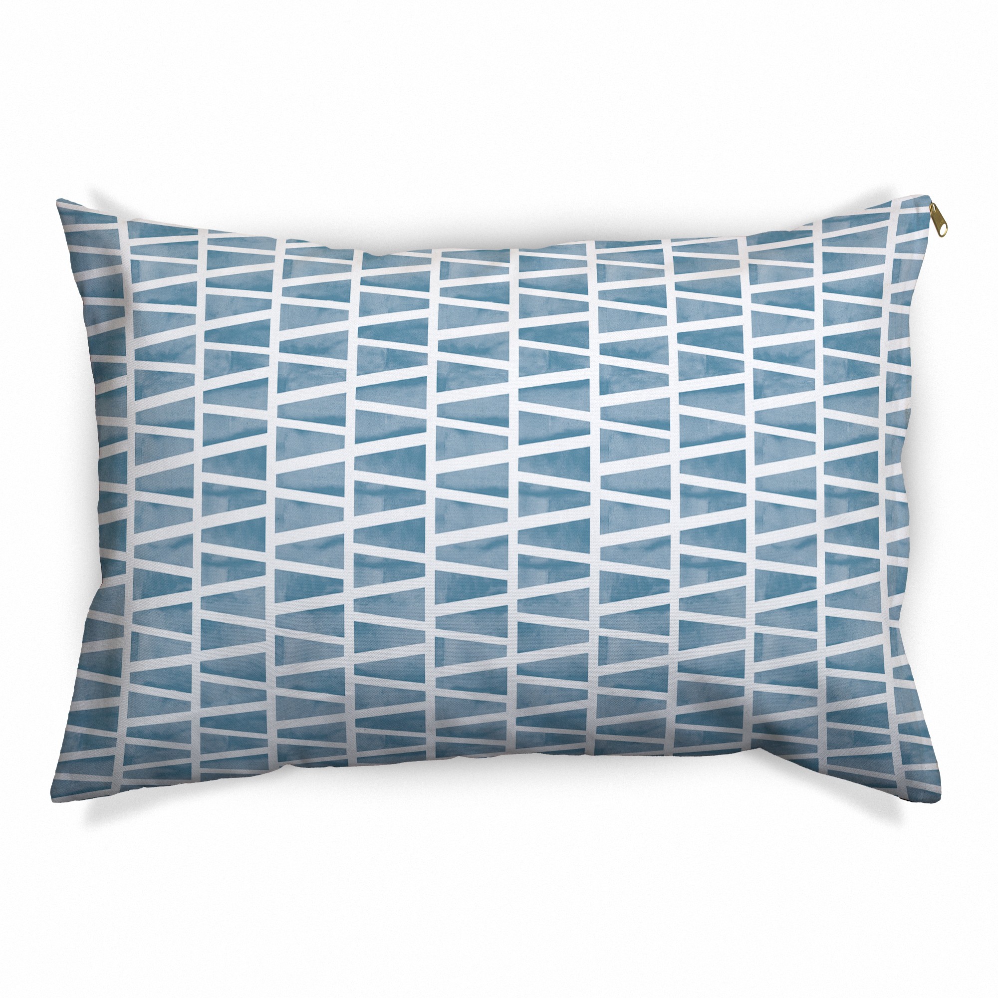 Blue Watercolor Triangles 30x40 Indoor / Outdoor Pet Bed
