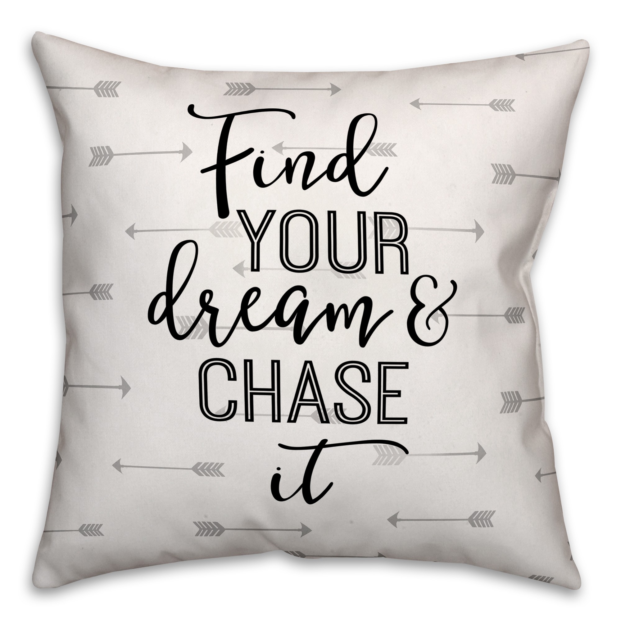 Find Your Dream And Chase It 18x18 Spun Poly Pillow