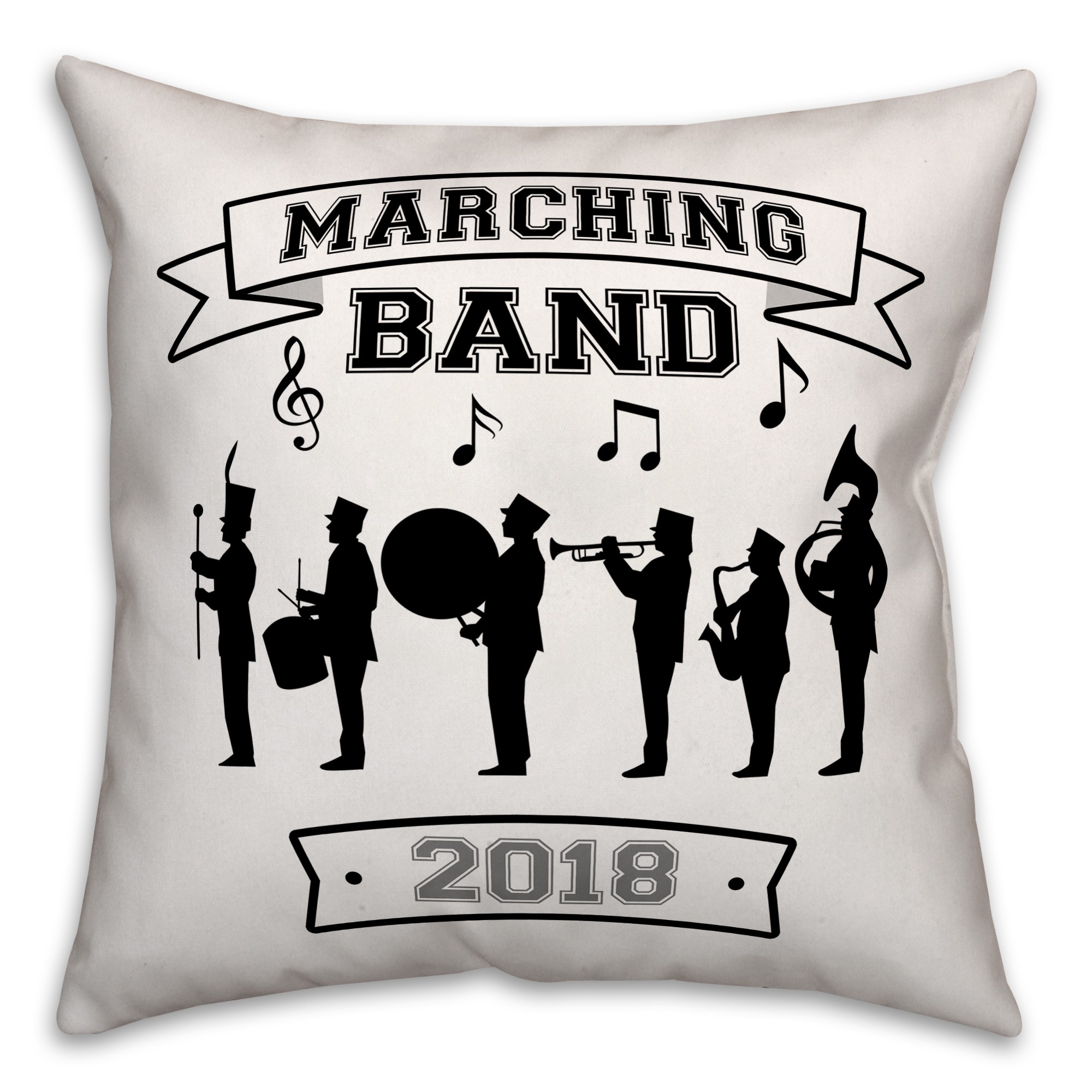 Marching Band 18x18 Personalized Spun Poly Pillow