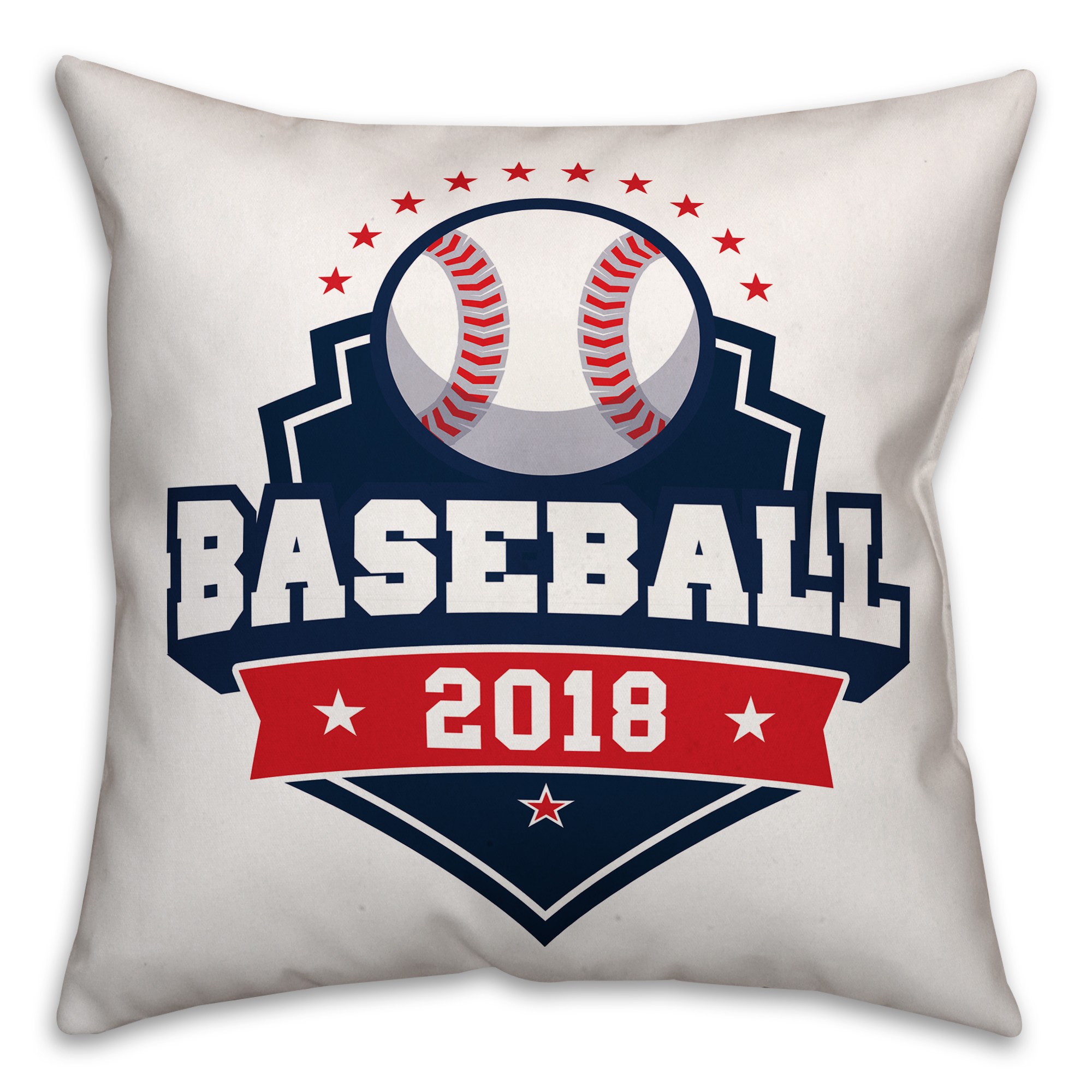 Baseball 18x18 Personalized Spun Poly Pillow