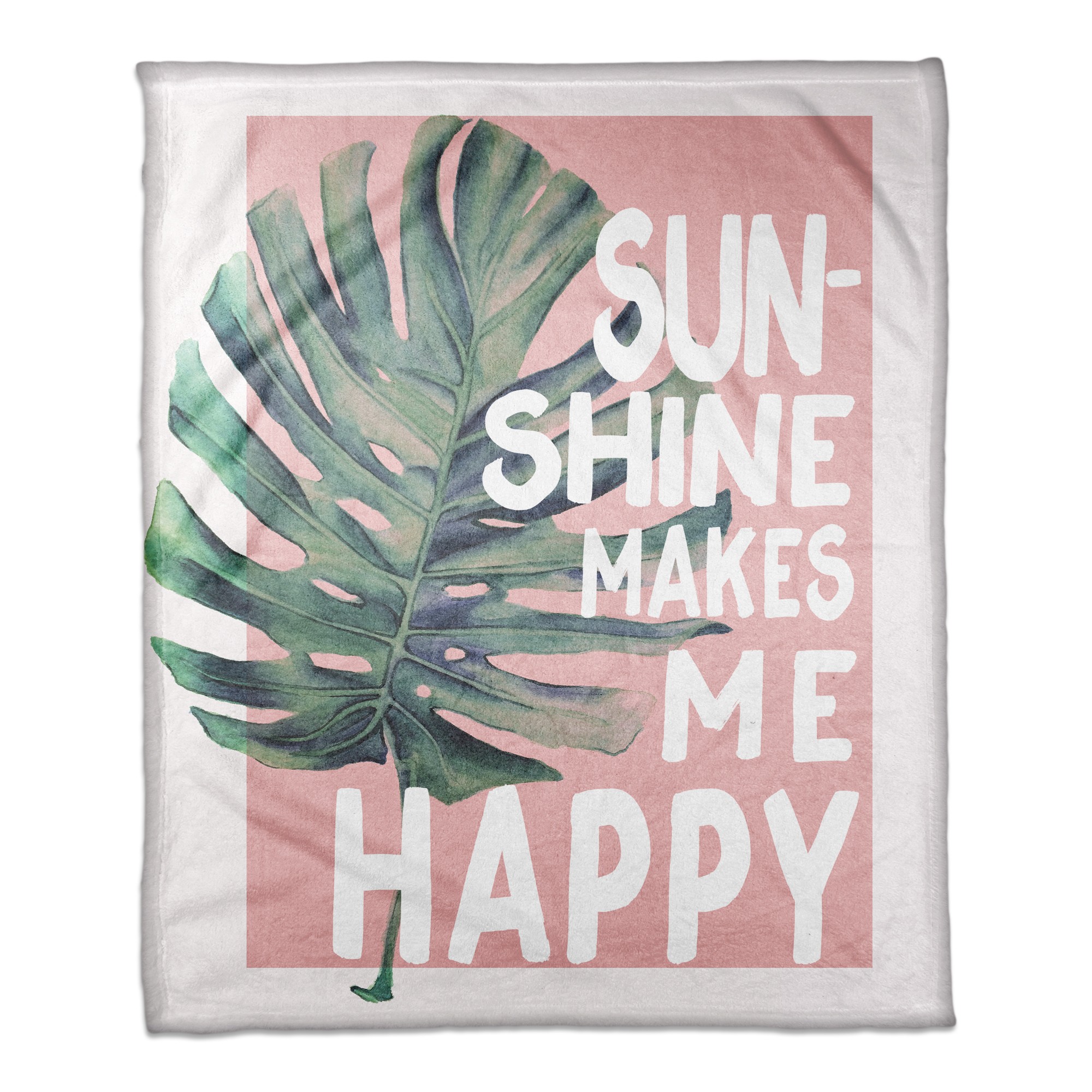 Sunshine Makes Me Happy 50x60 Coral Fleece Blanket
