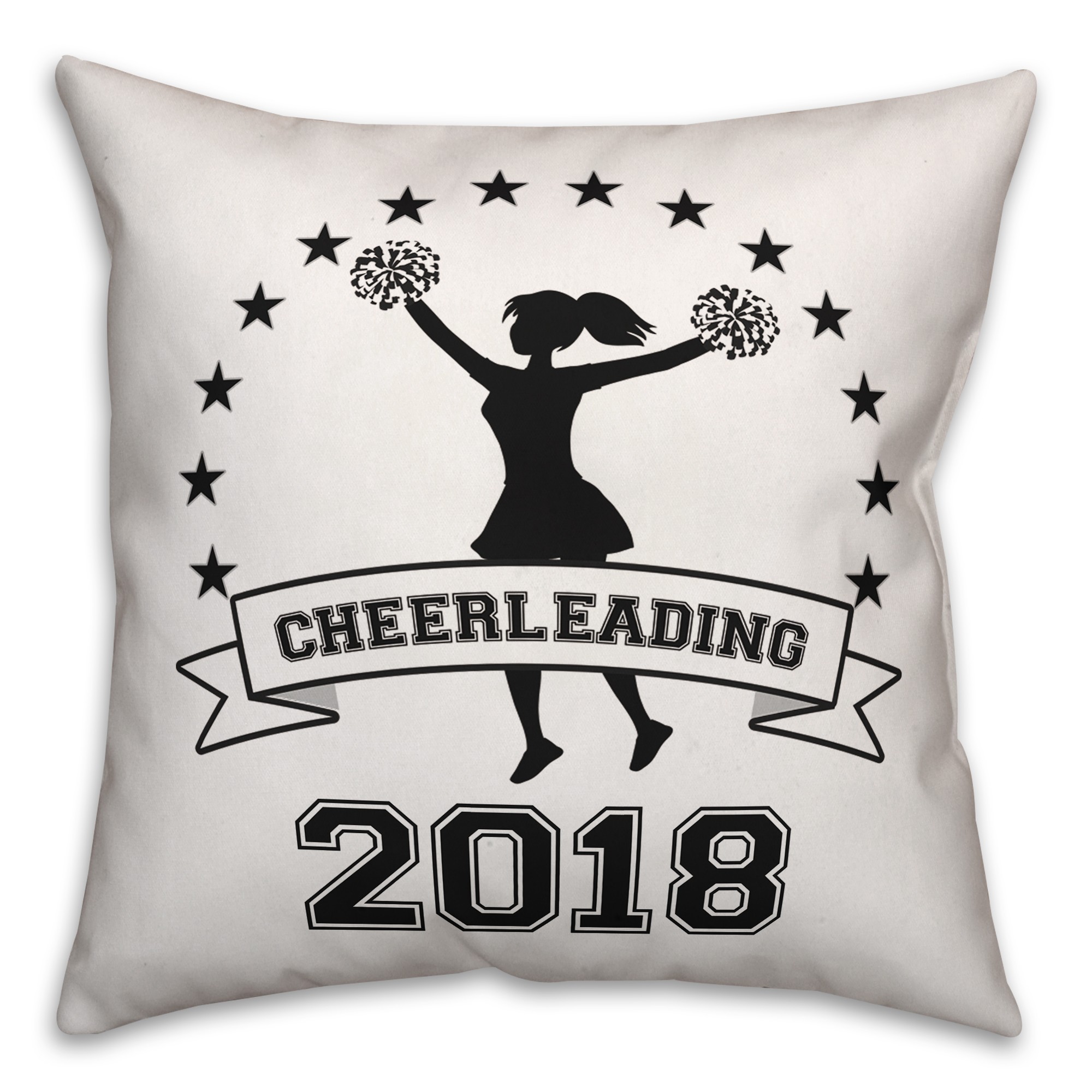 Cheerleading 18x18 Personalized Spun Poly Pillow