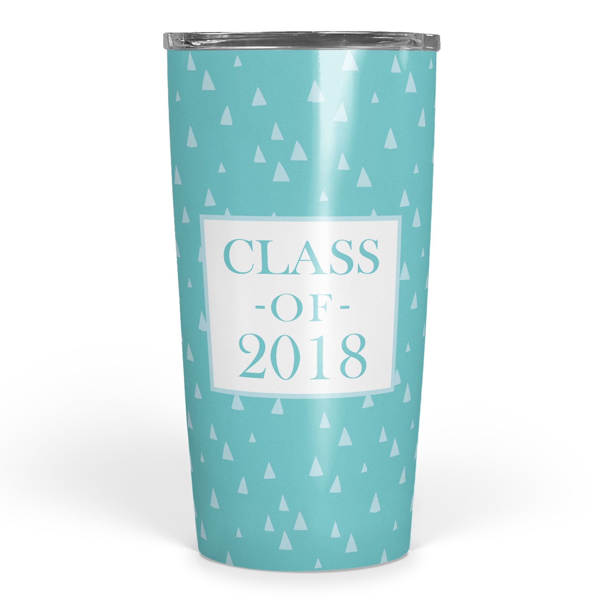 Class of Confetti Triangles 20 oz Personalized Tumbler