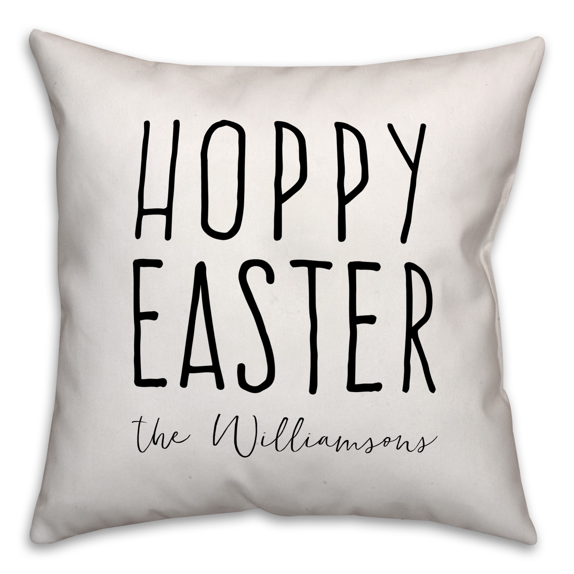 Hoppy Easter 18x18 Personalized Spun Poly Pillow
