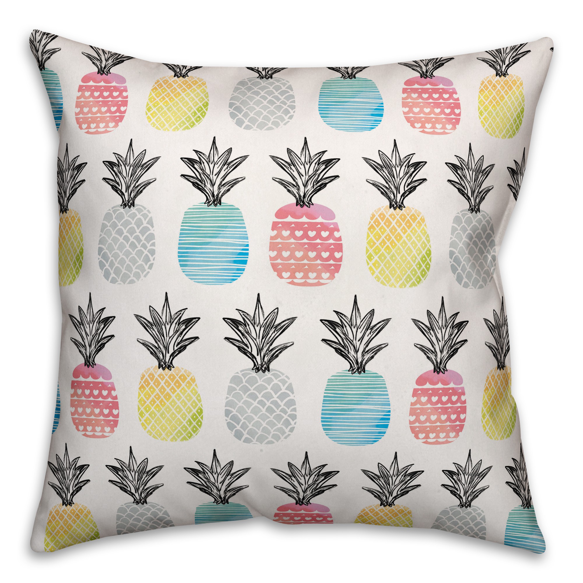 Party Pineapples 18x18 Spun Poly Pillow