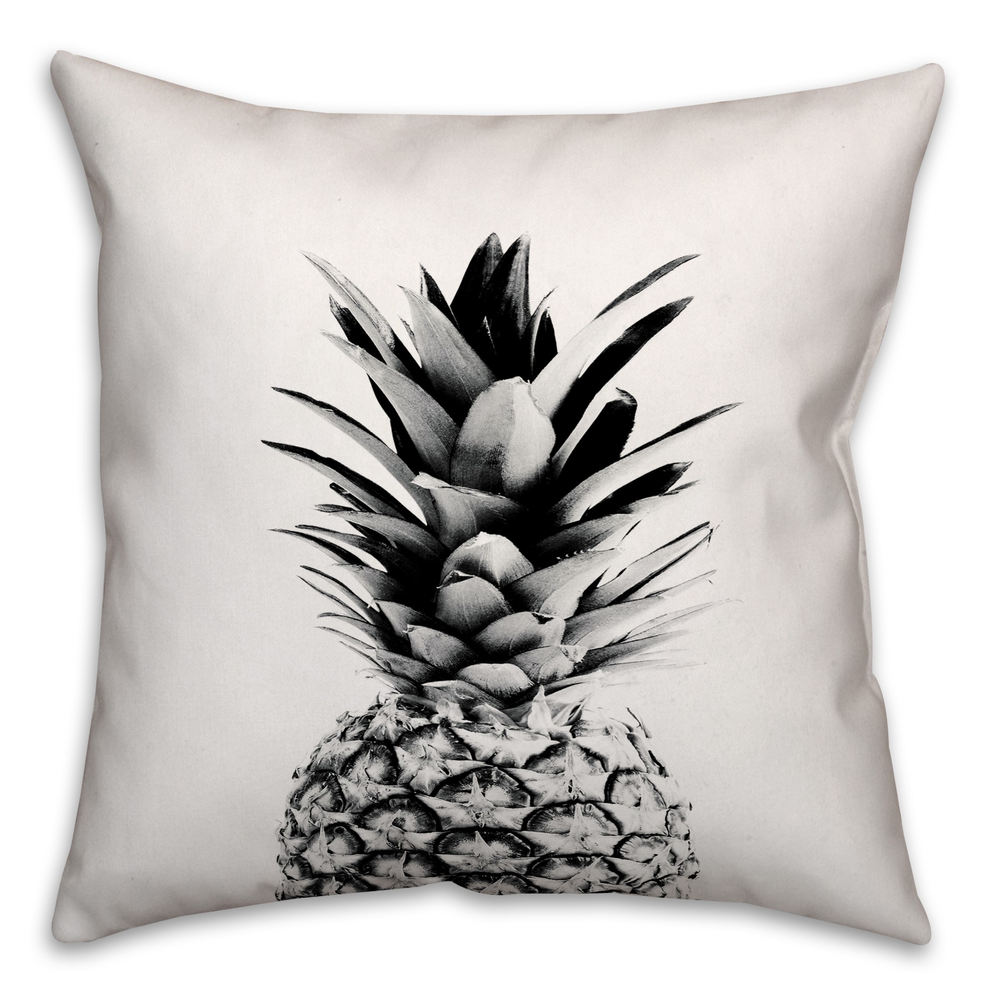 Monochromatic Pineapple 26x26 Spun Poly Pillow