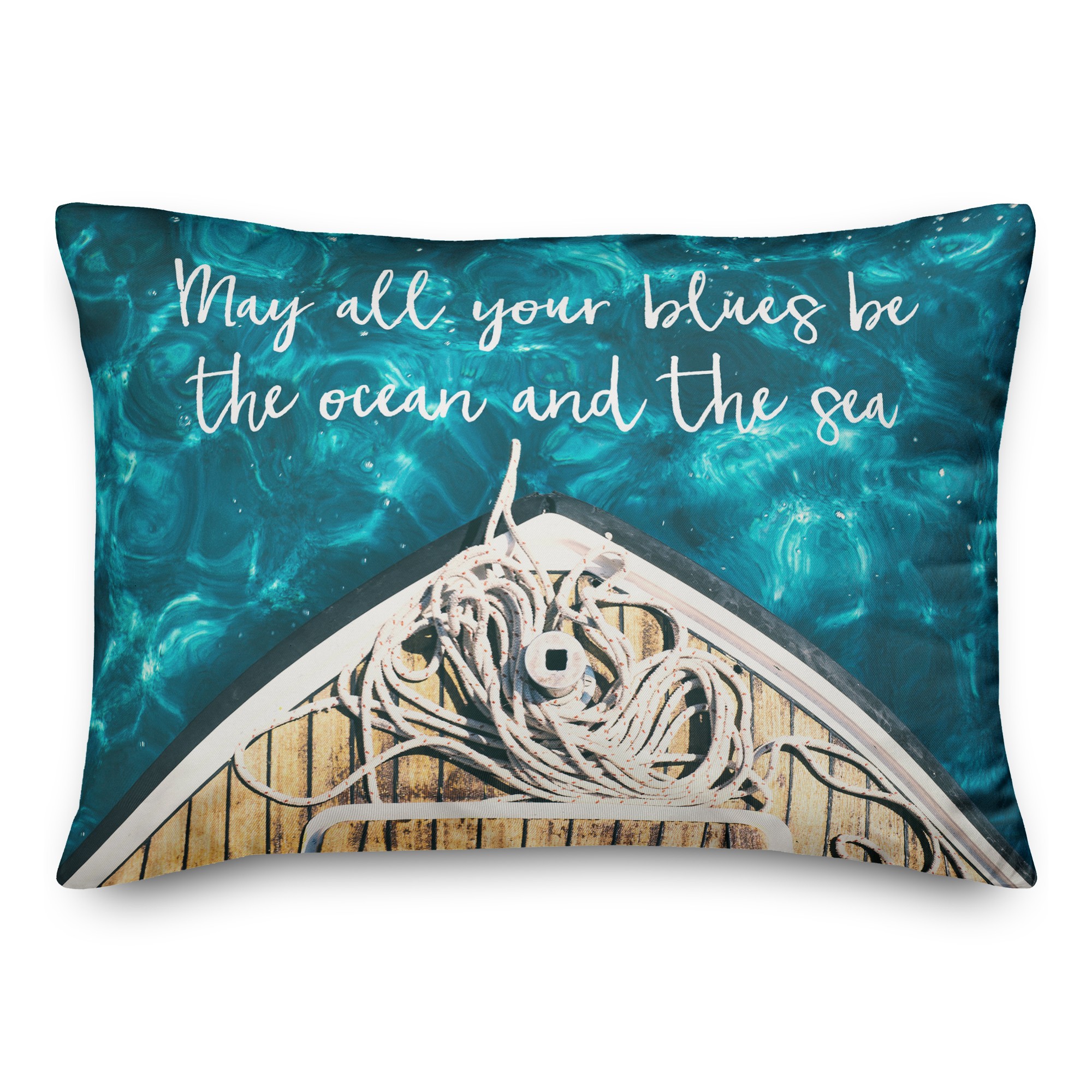 Ocean Blues 14x20 Spun Poly Pillow