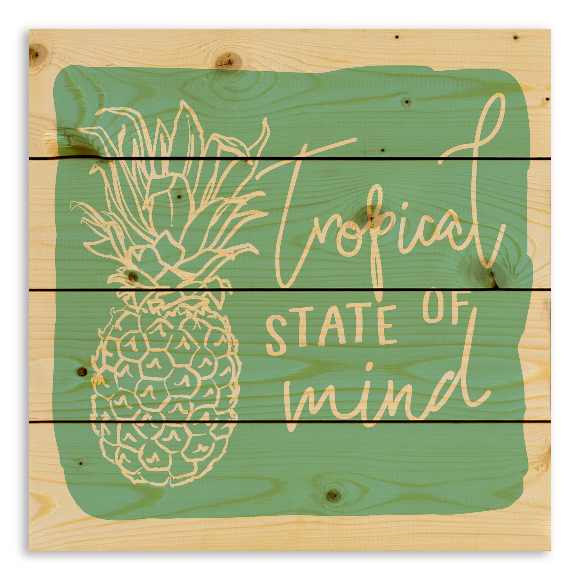 Tropical State of Mind 14x14 Pallet Wood Art