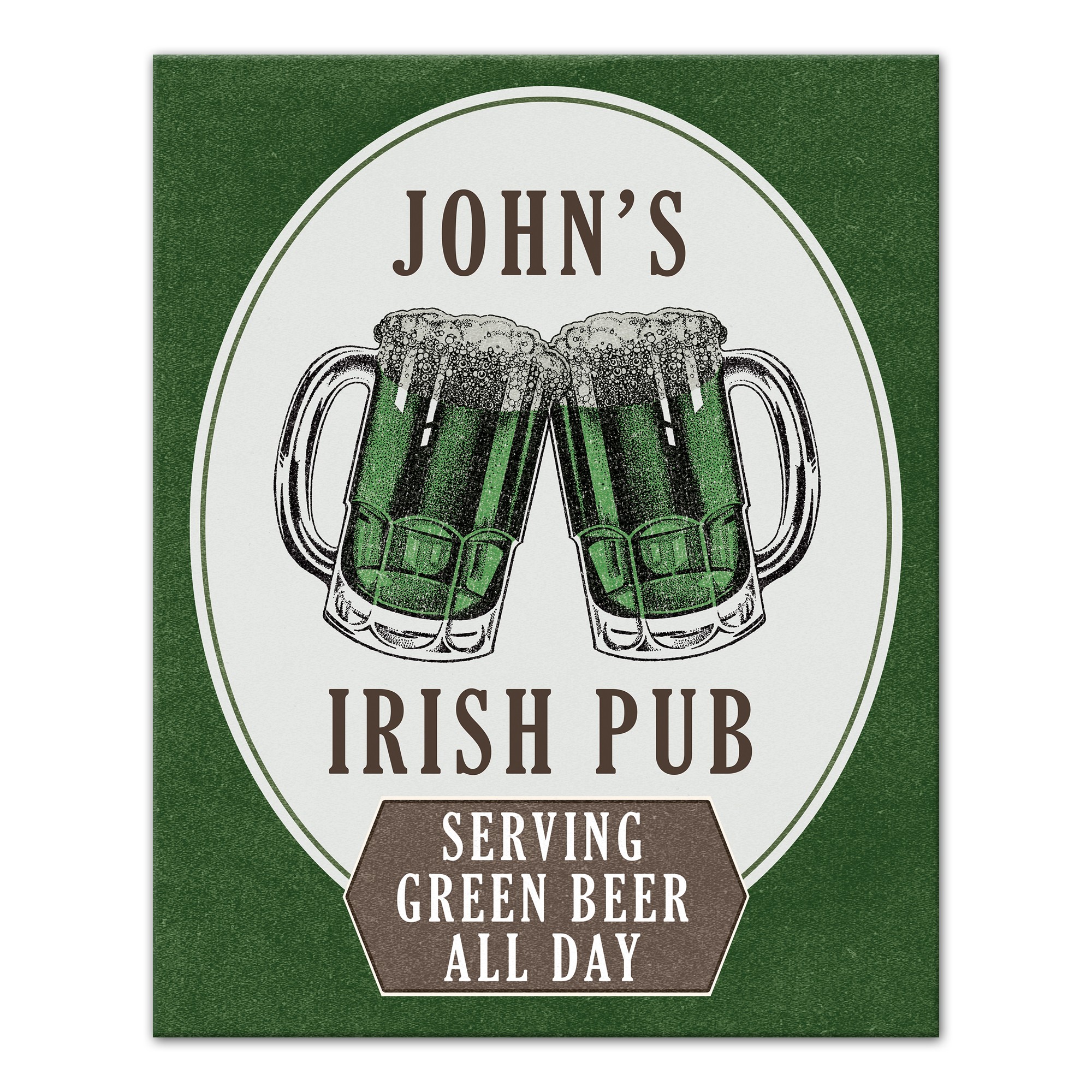 Personalized Irish Pub Sign 16x20 Personalized Canvas Wall Art