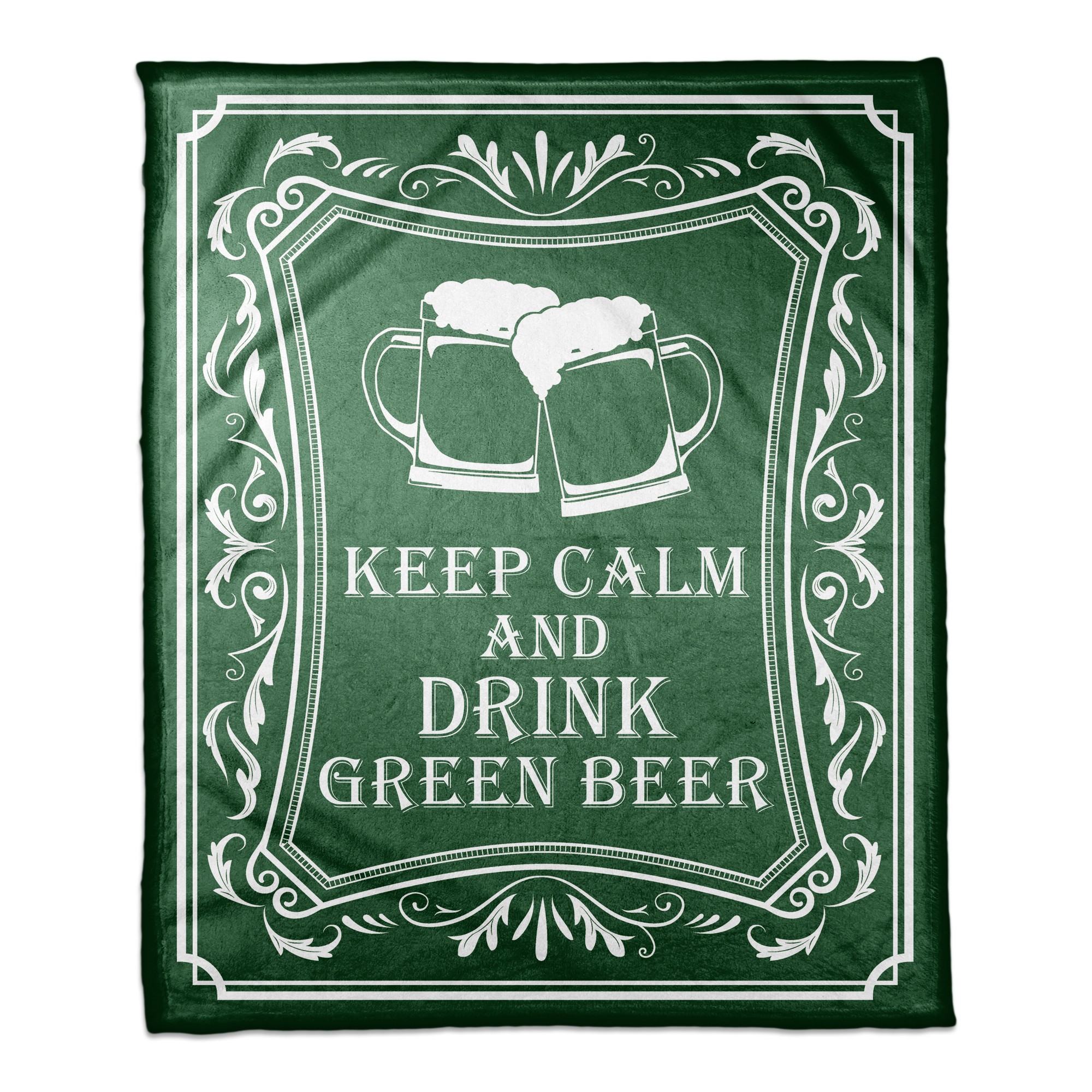 Keep Calm And Drink Green Beer 50x60 Coral Fleece Blanket