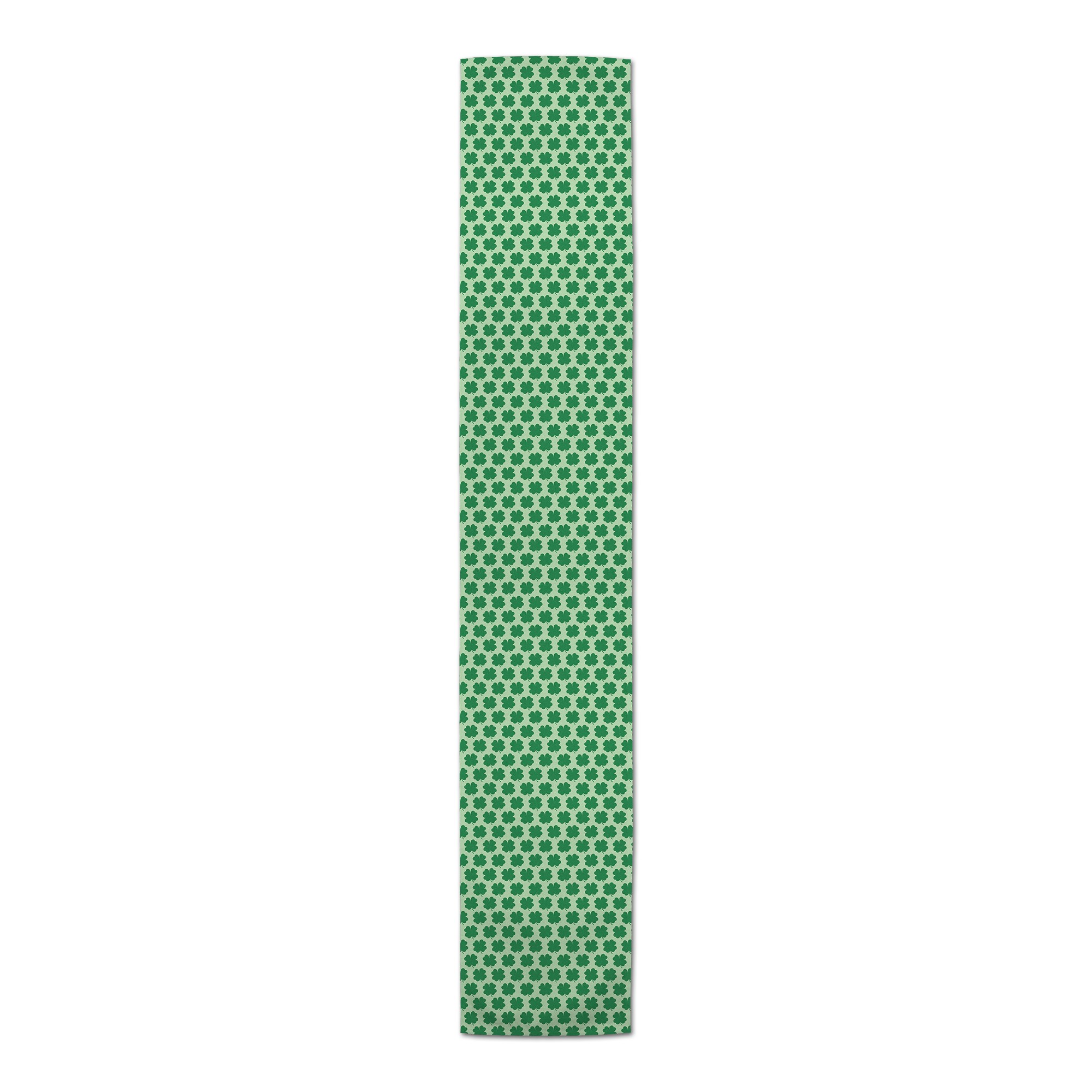 Green Clover Field Cotton Twill Runner