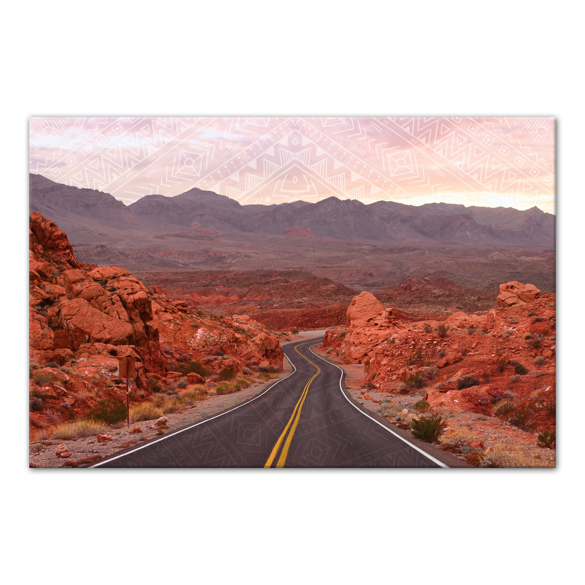 Tribal Print Desert 20x30 Canvas Wall Art