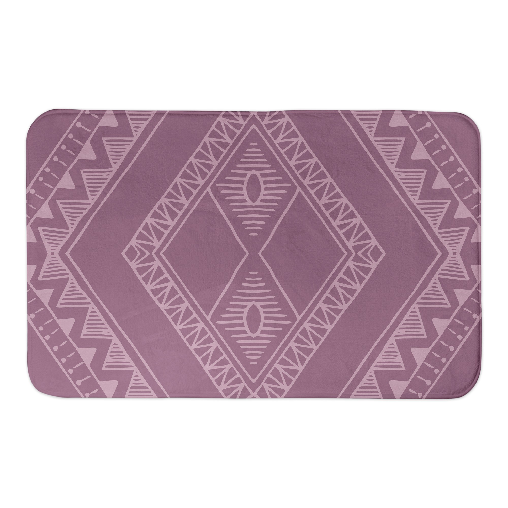 Purple Tribal Pattern 34x21 Bath Mat