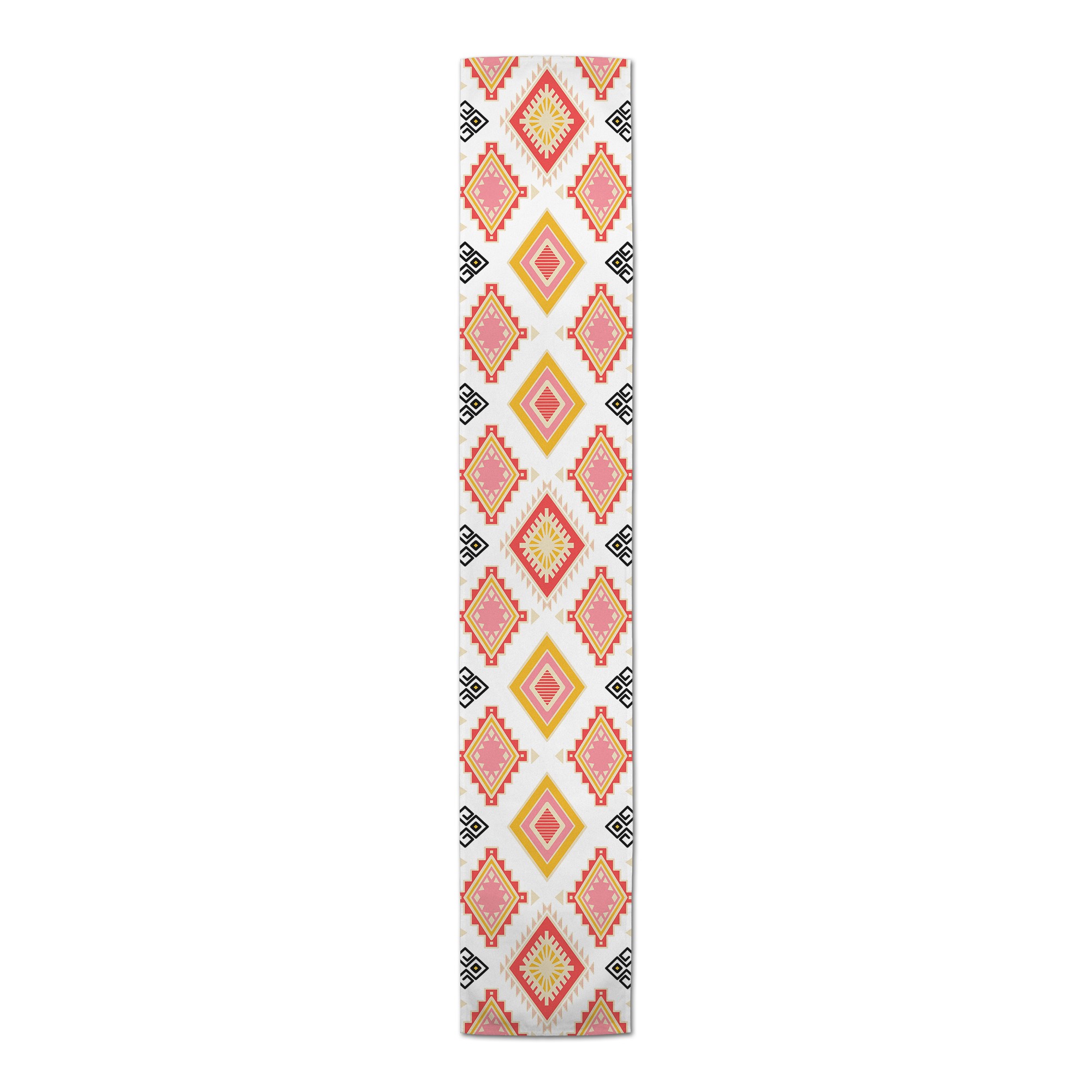 Coral and Mustard Tribal Pattern Runner