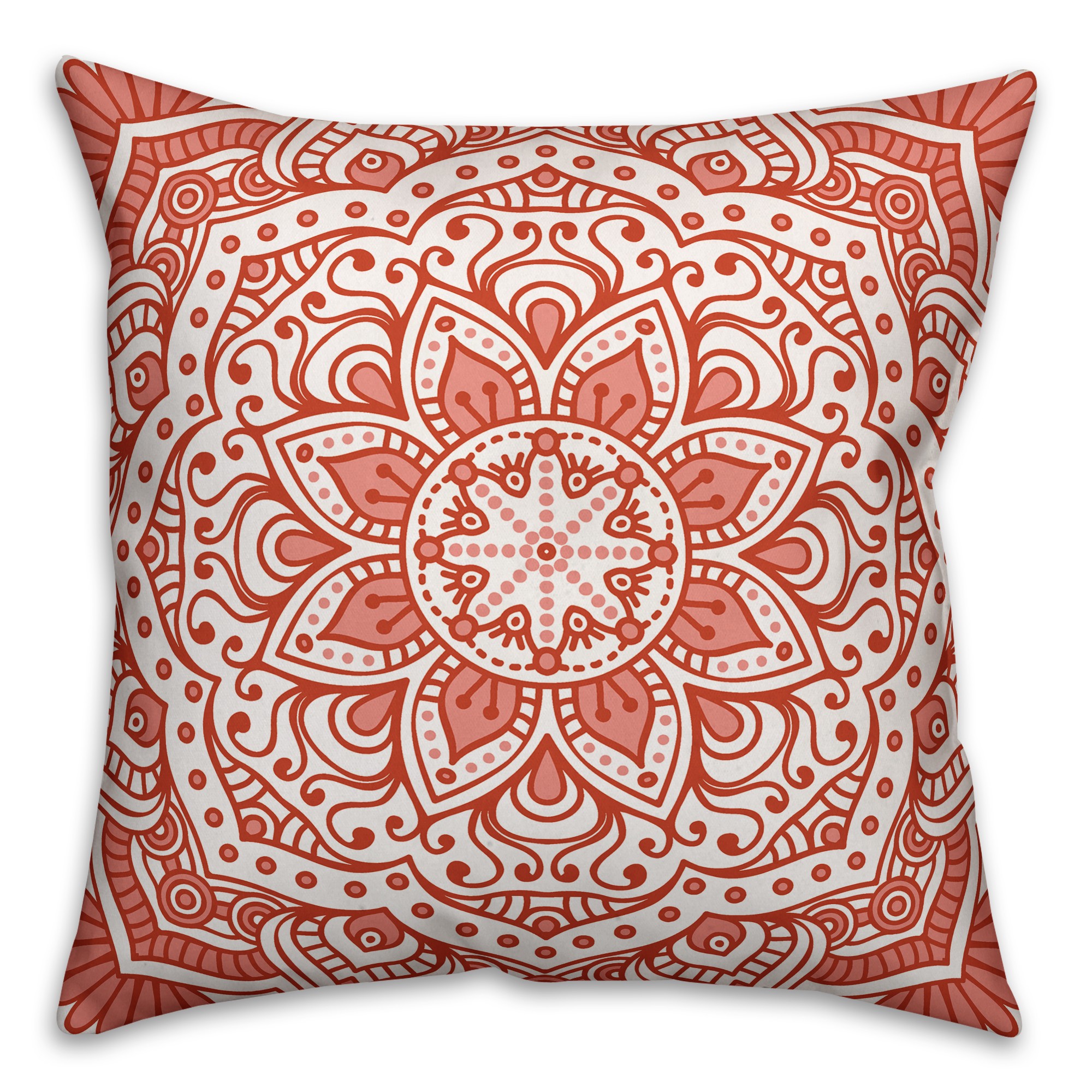 Coral Mandala 18x18 Spun Poly Pillow