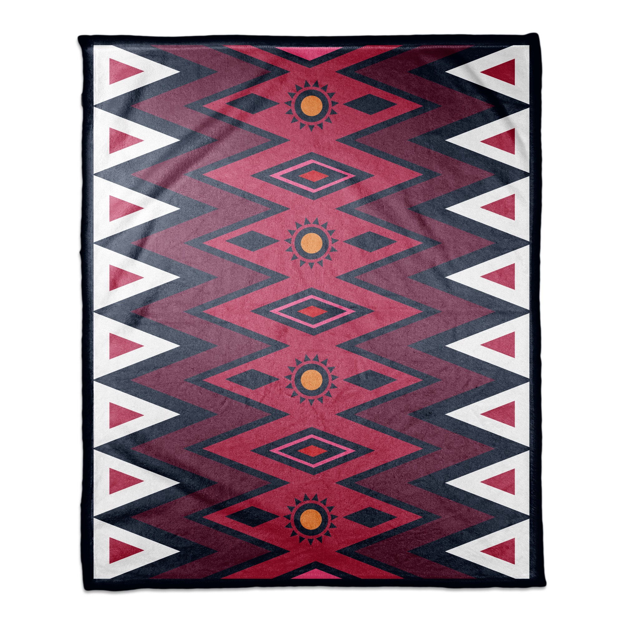 Purple Southwest Tribal Pattern 50x60 Coral Fleece Blanket