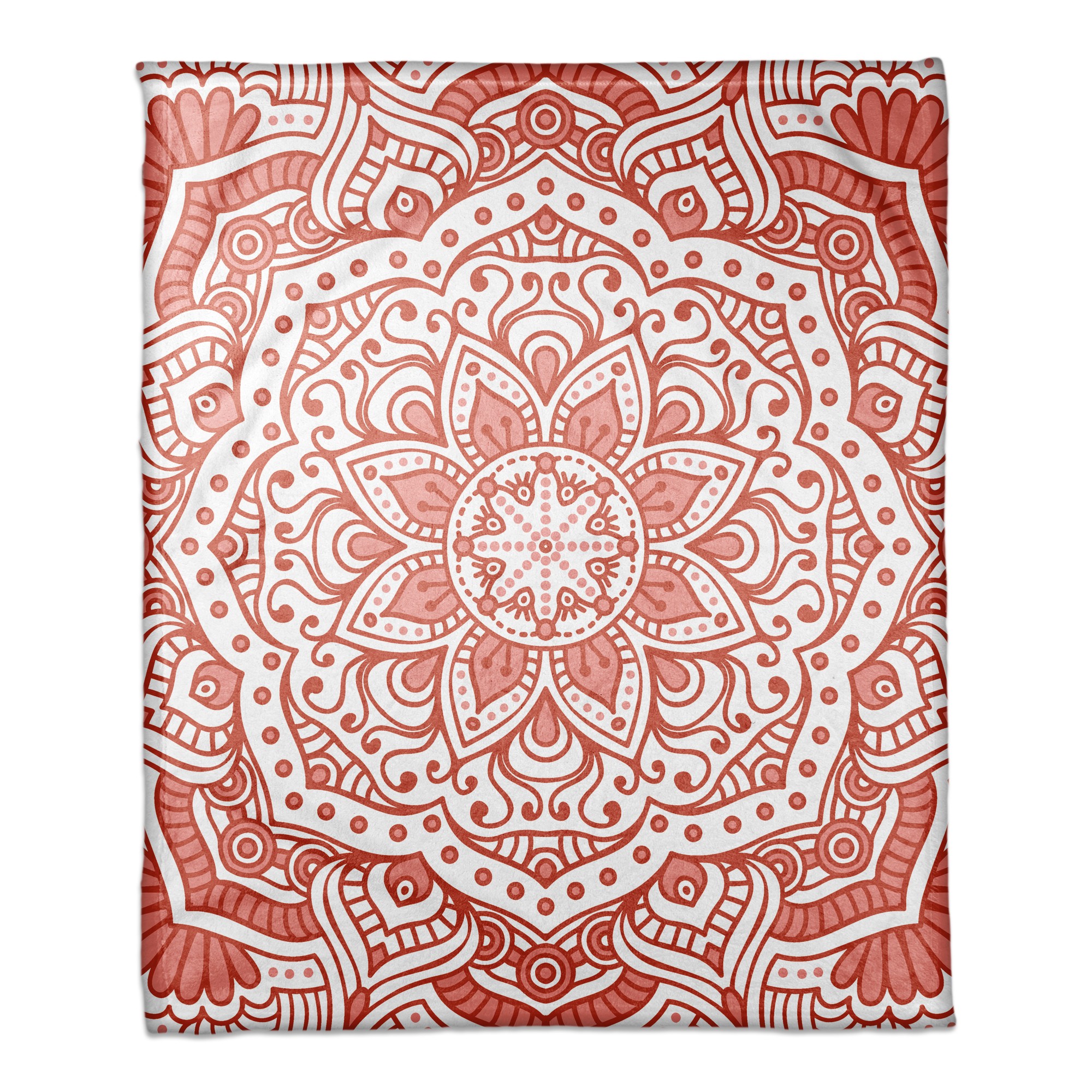 Coral Mandala 50x60 Coral Fleece Blanket