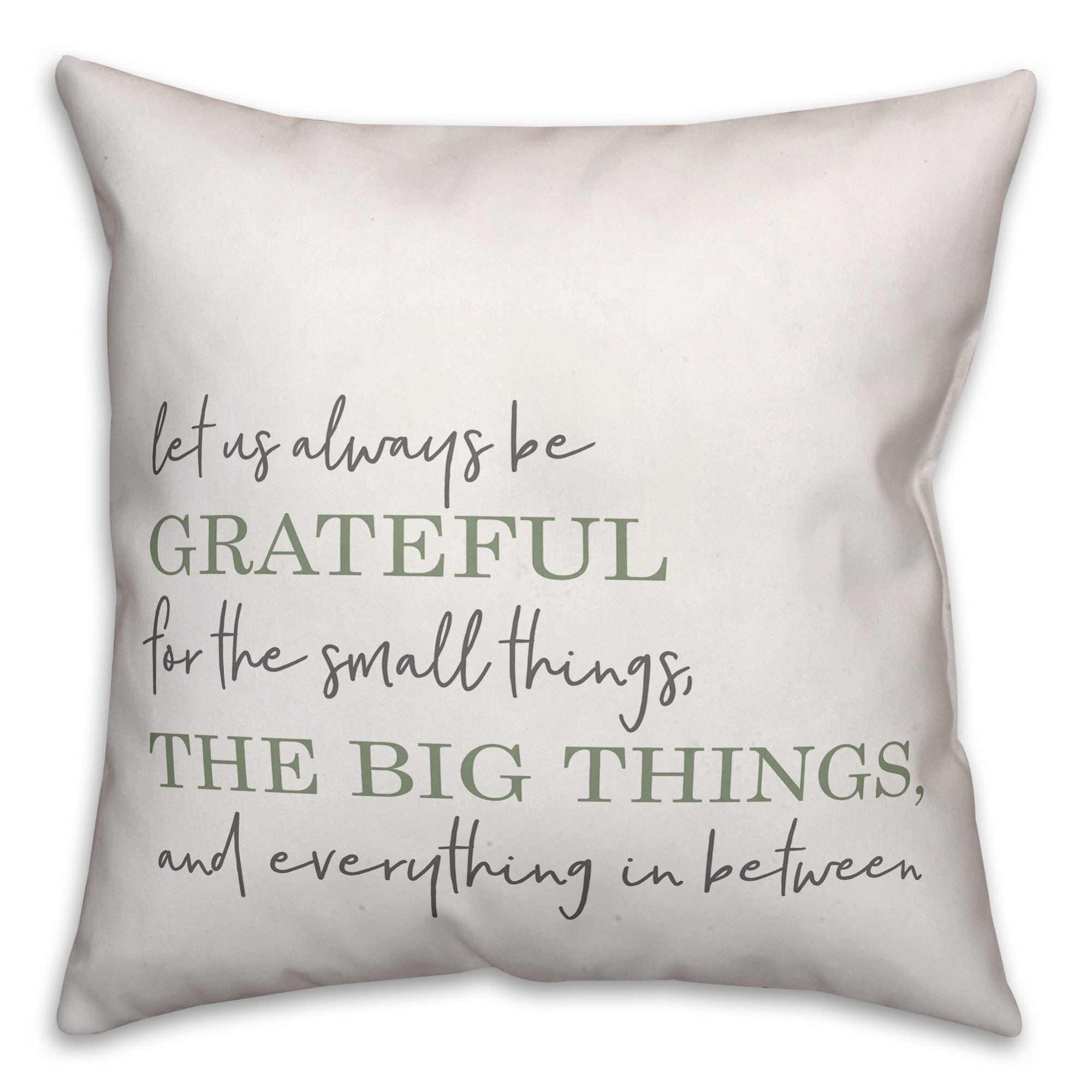 Grateful for All Things 18x18 Spun Poly Pillow