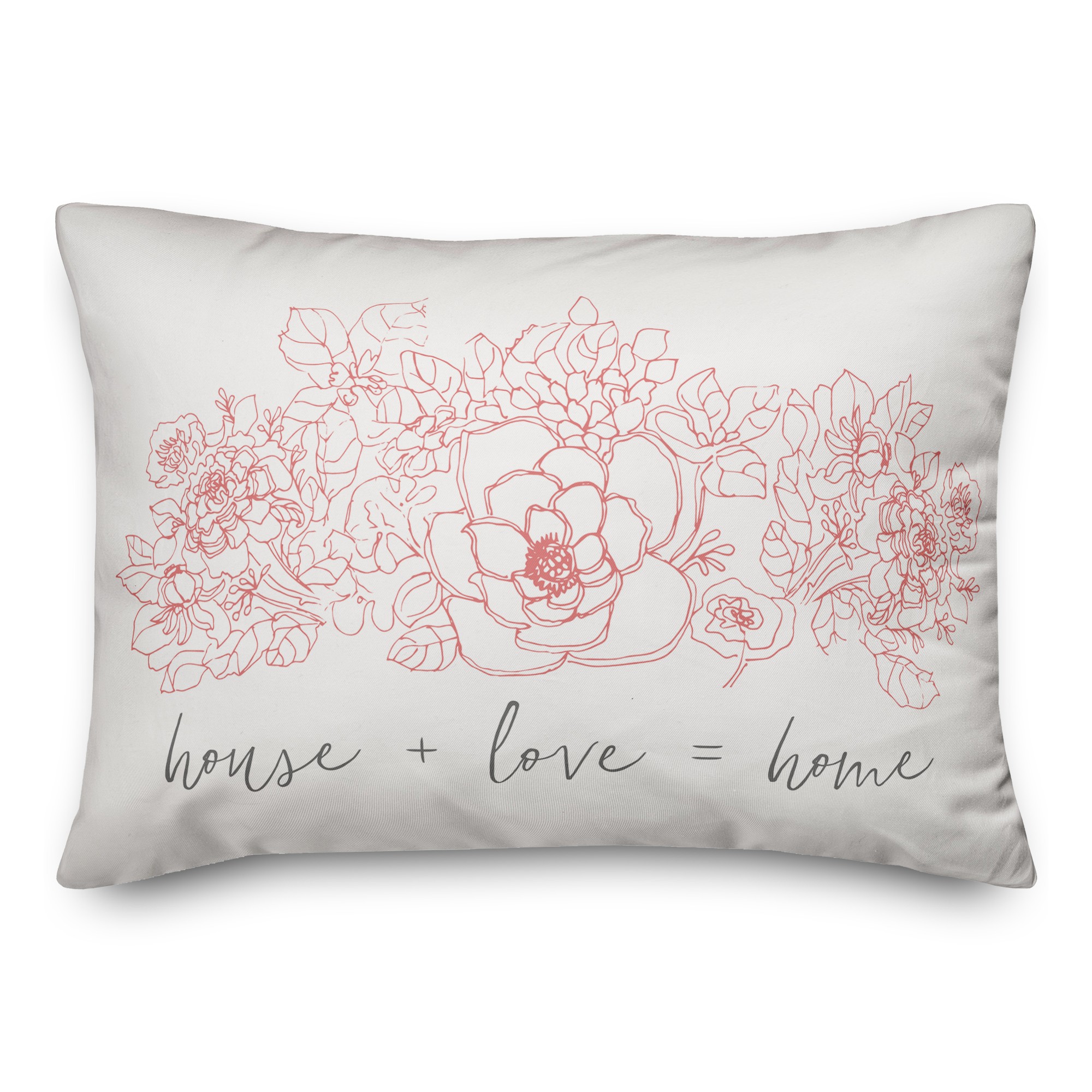 House Love Home 14x20 Spun Poly Pillow