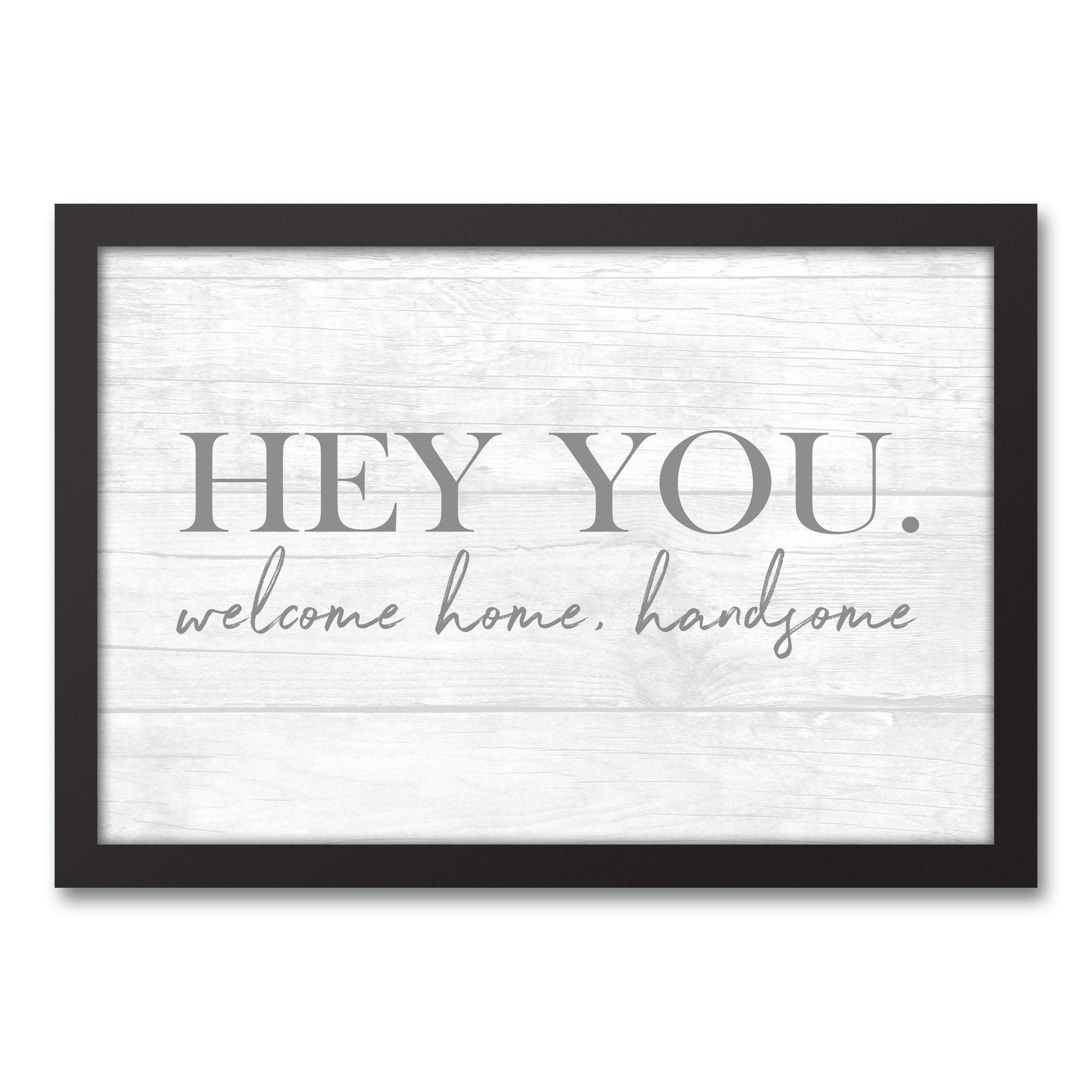 Hey You 12x18 Black Framed Canvas