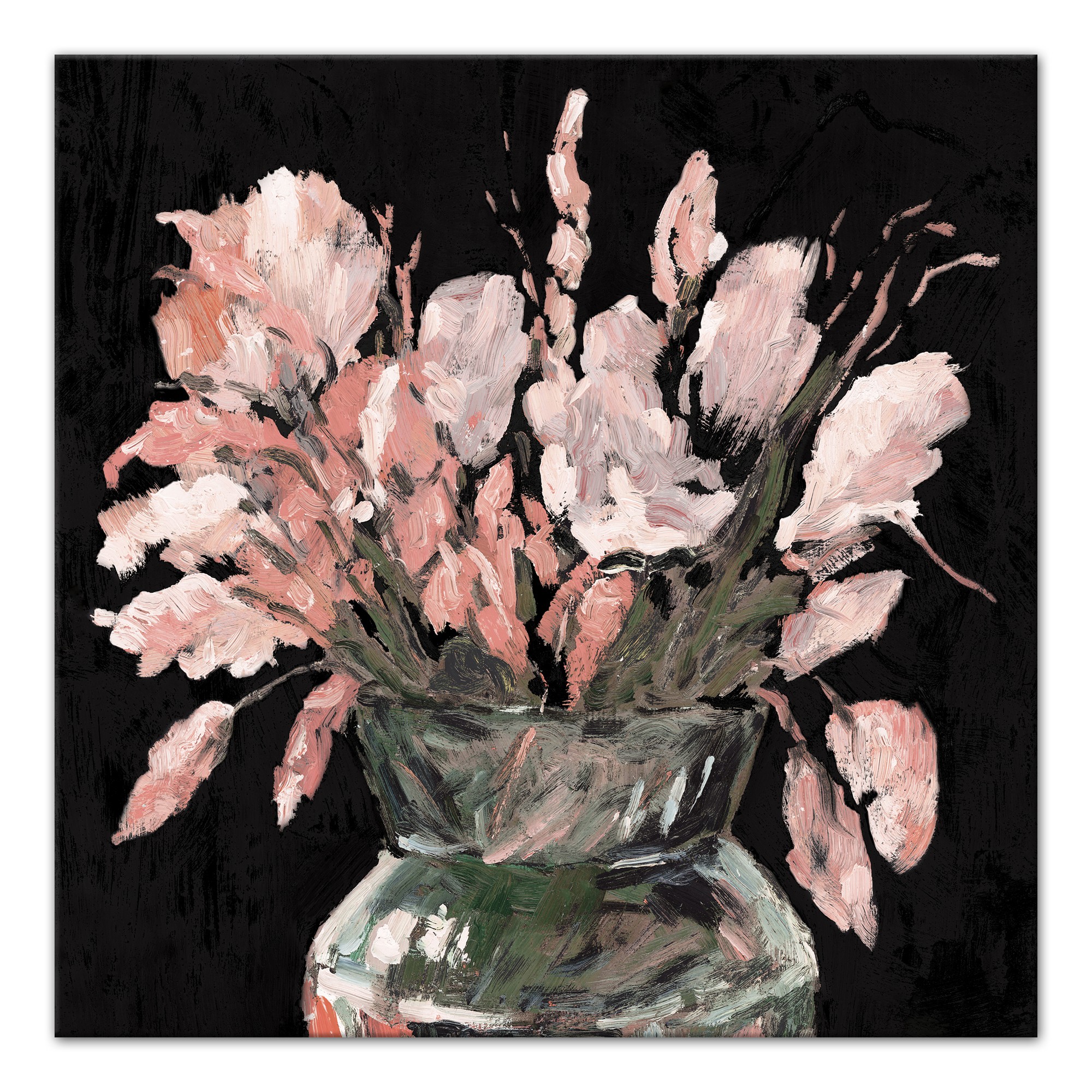 Blush Moody Blooms 20x20 Canvas Wall Art