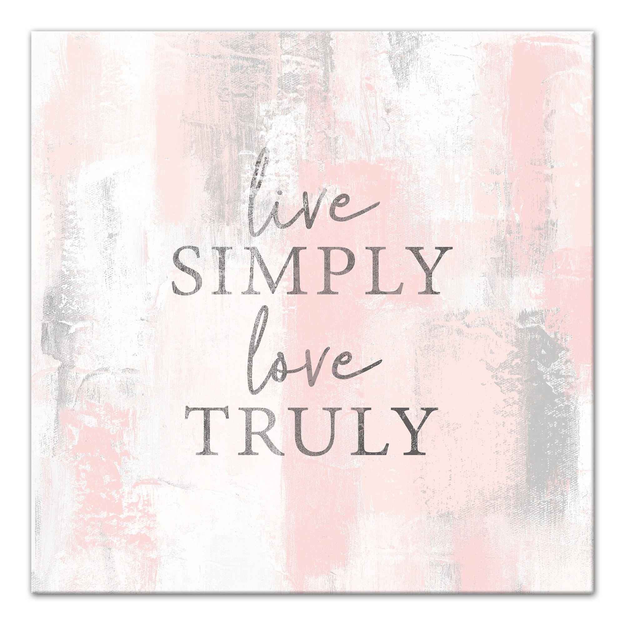 Live Simply Love Truly 20x20 Canvas Wall Art