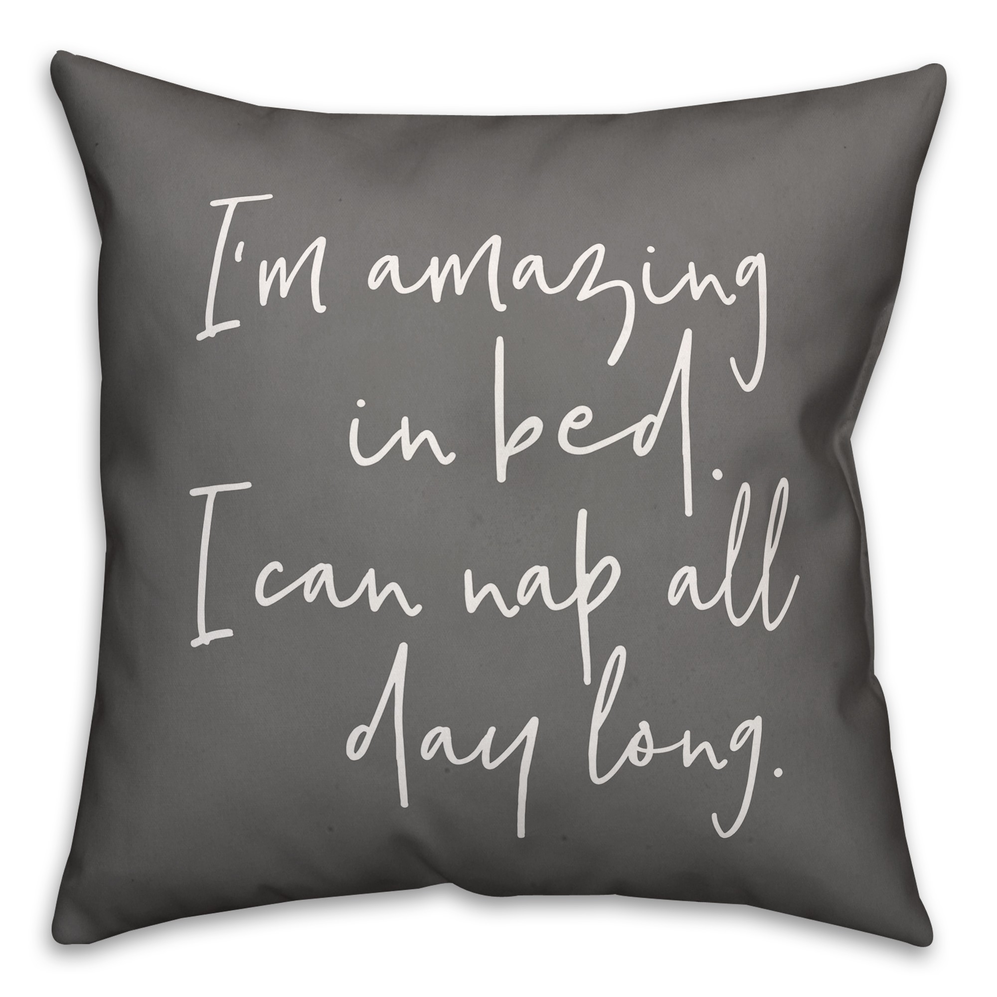 Amazing In Bed 18x18 Spun Poly Pillow
