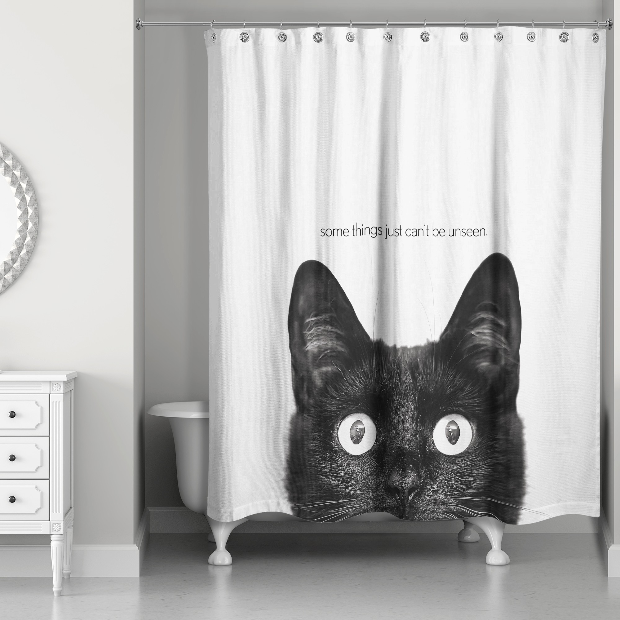 Can't Be Unseen 71x74 Shower Curtain