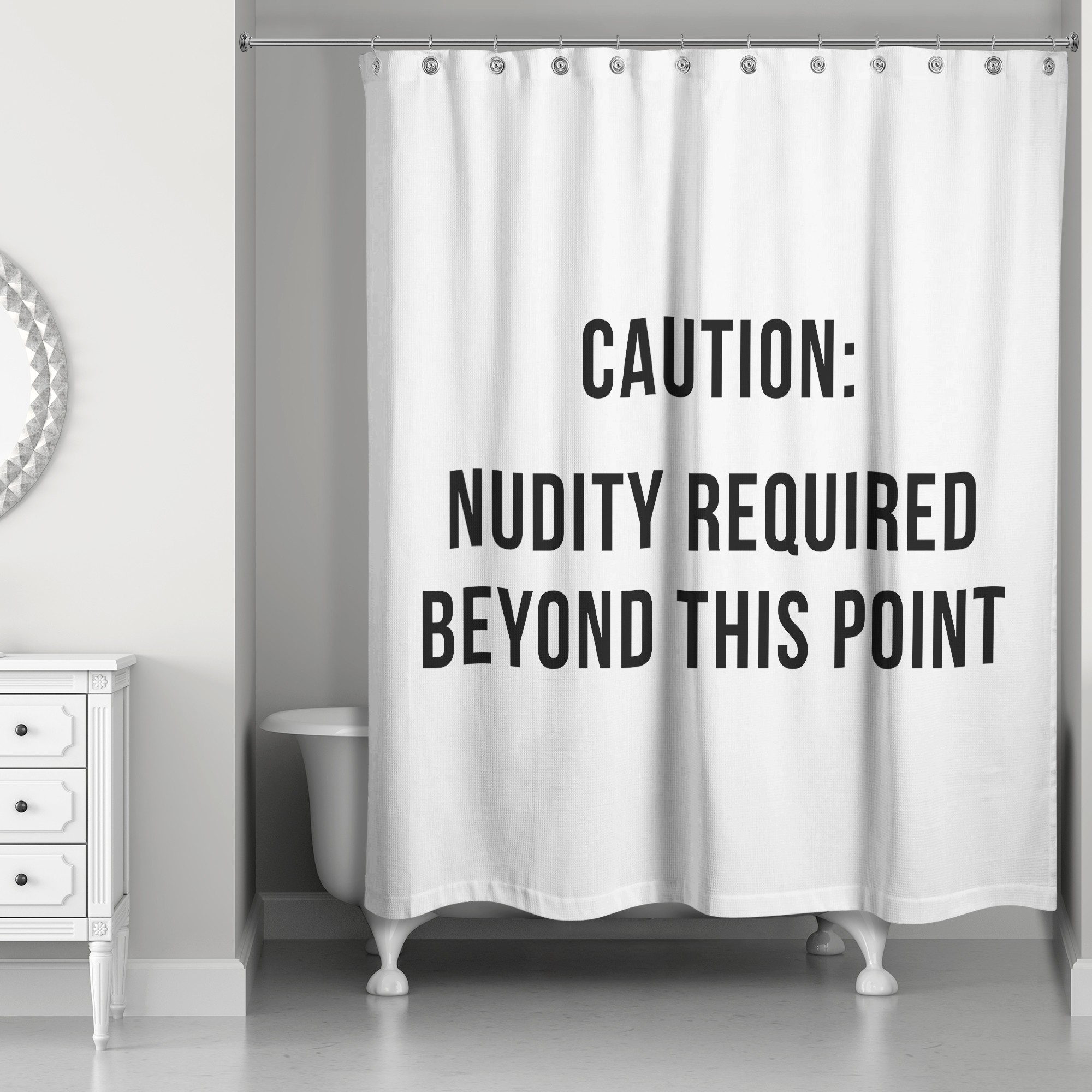 Nudity Required 71x74 Shower Curtain