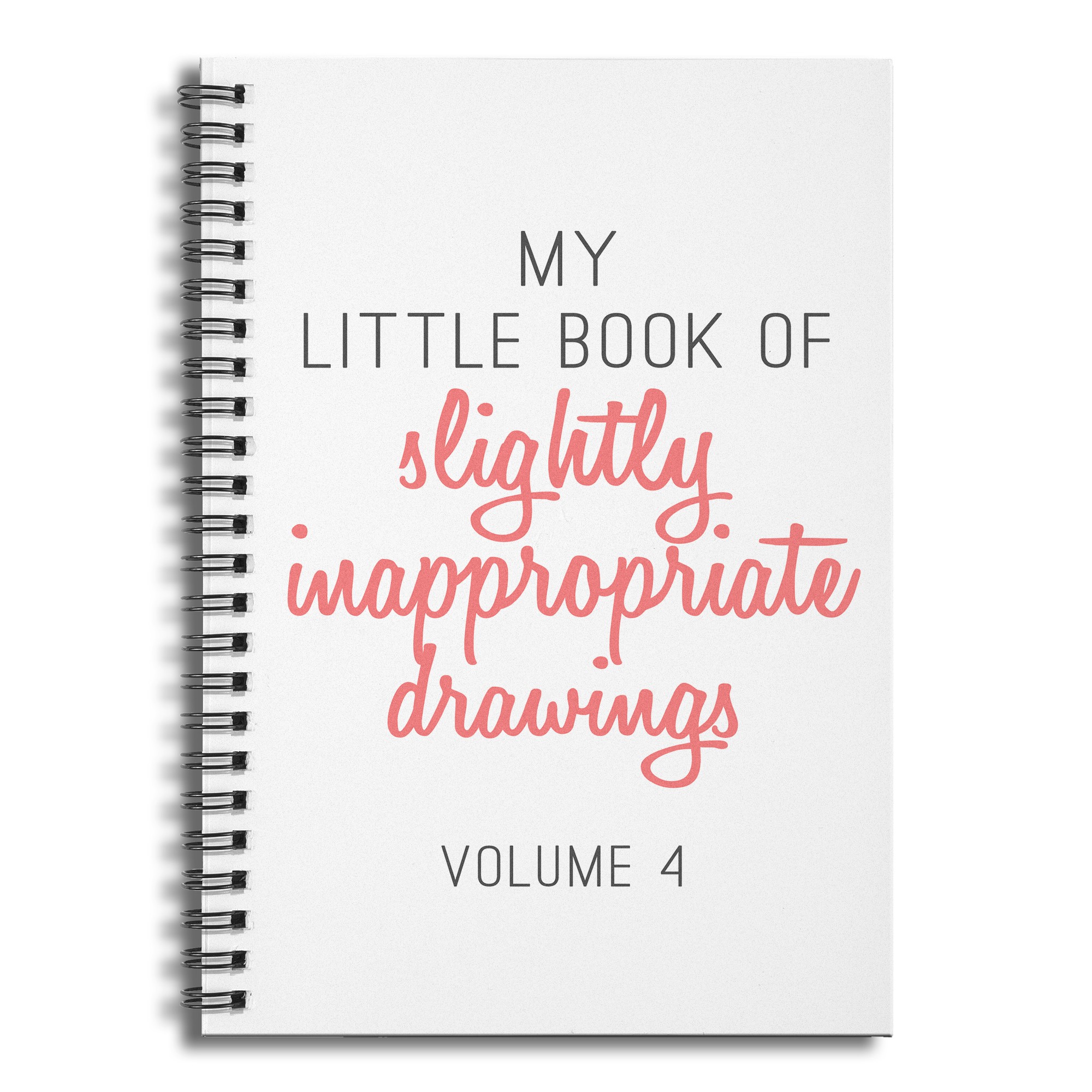 Slightly Inappropriate Drawings 6x8 Ruled Spiral Notebook