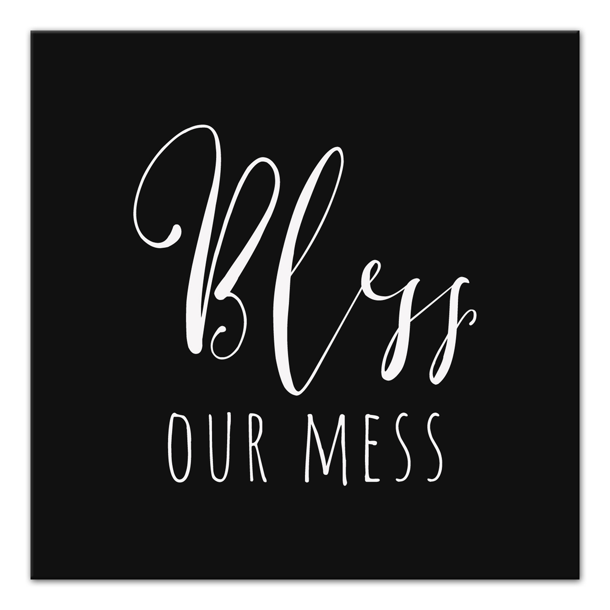 Bless Our Mess 12x12 Canvas Wall Art