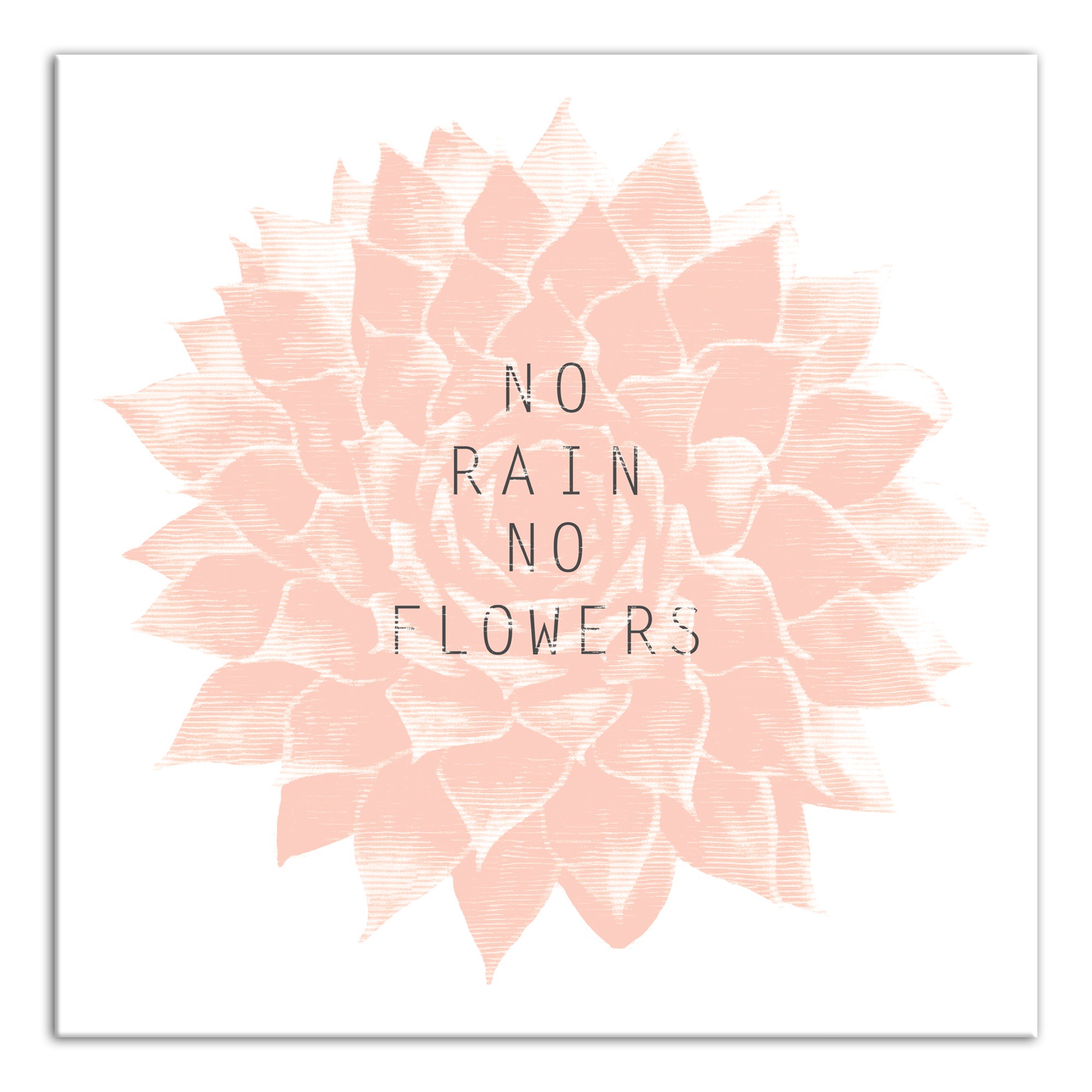 No Rain, No Flowers 12x12 Canvas Wall Art