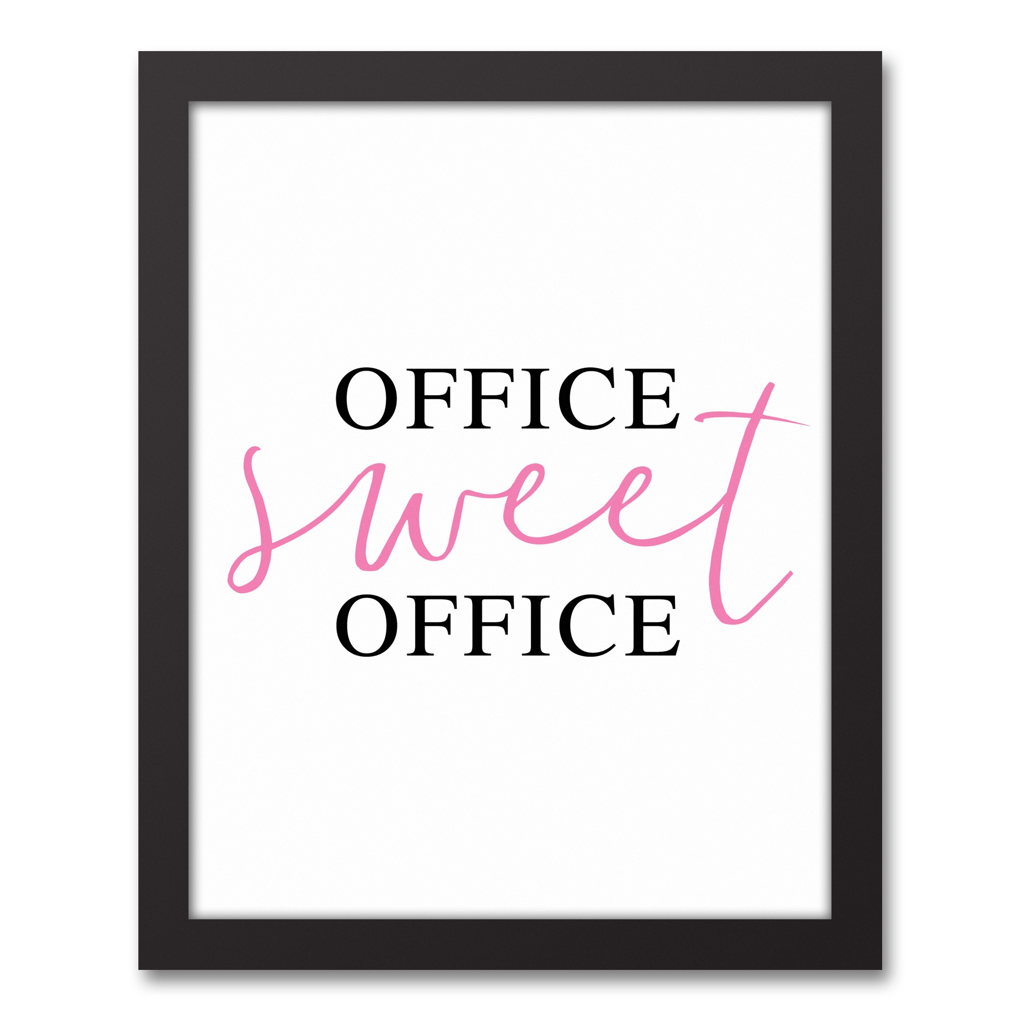 Office Sweet Office 11x14 Black Framed Canvas