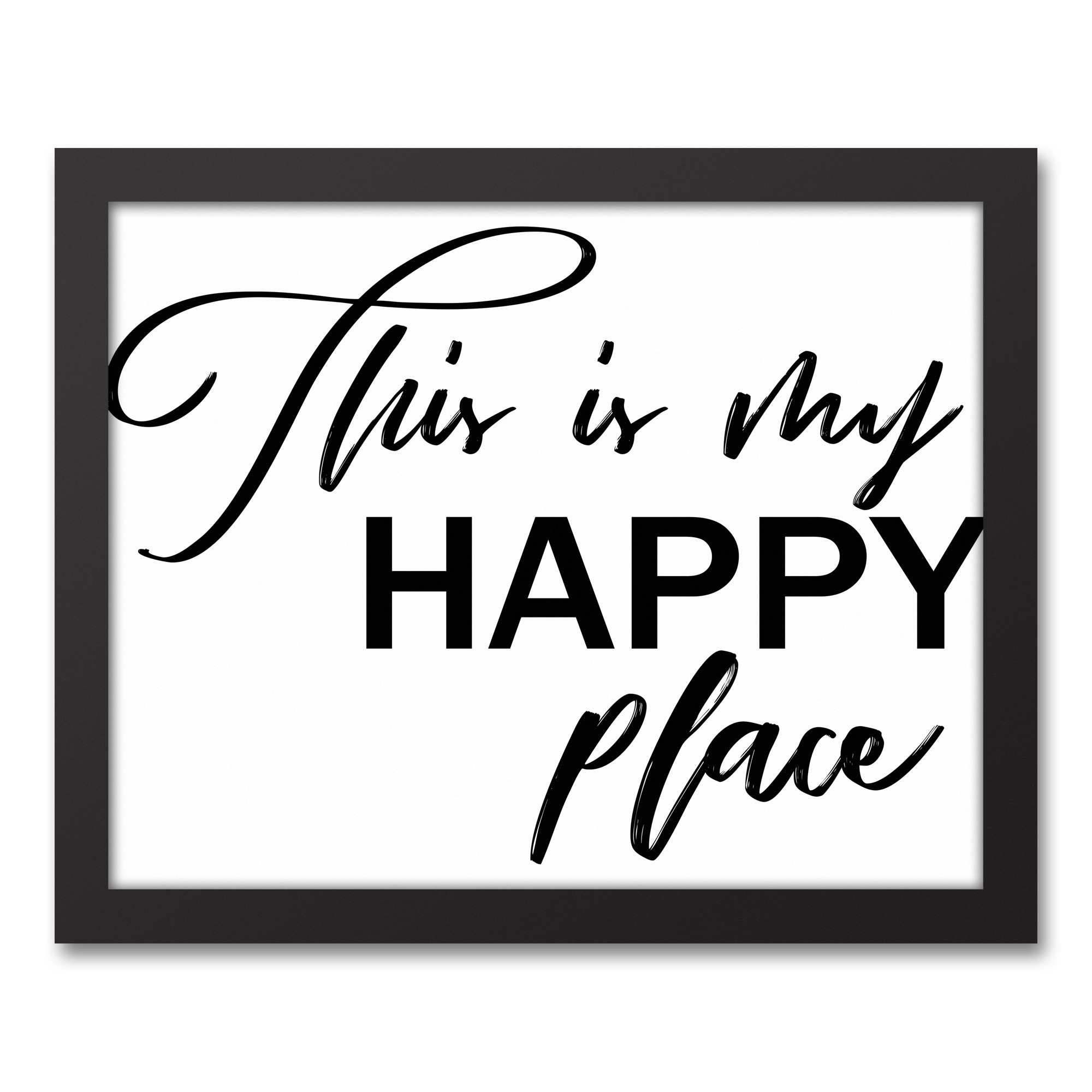 This is My Happy Place 11x14 Black Framed Canvas