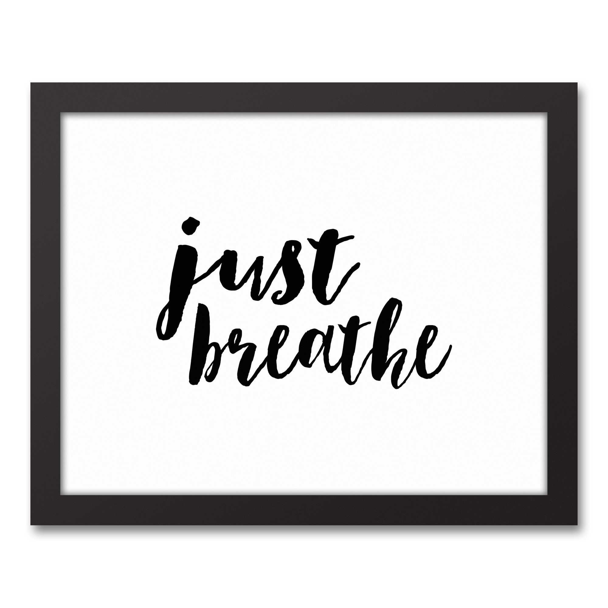 Just Breathe 11x14 Black Framed Canvas