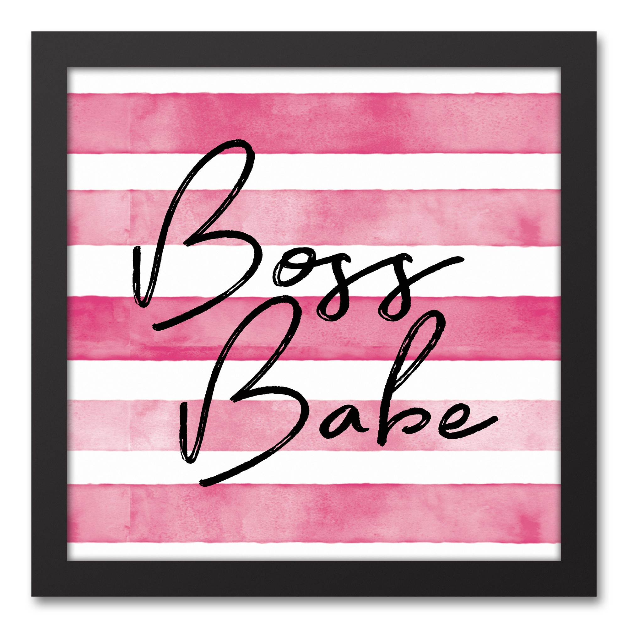 Boss Babe 12x12 Black Framed Canvas
