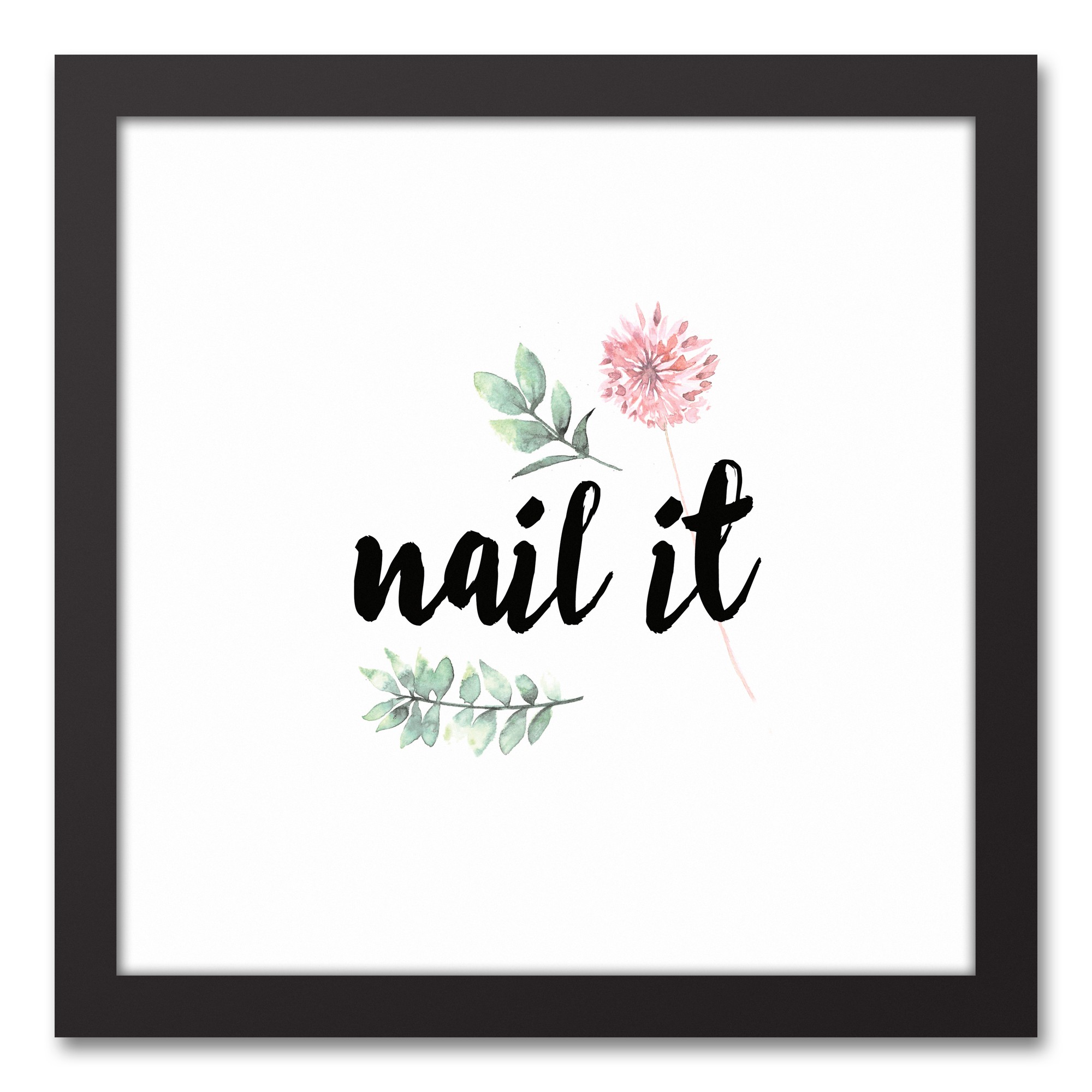 Nail It 12x12 Black Framed Canvas