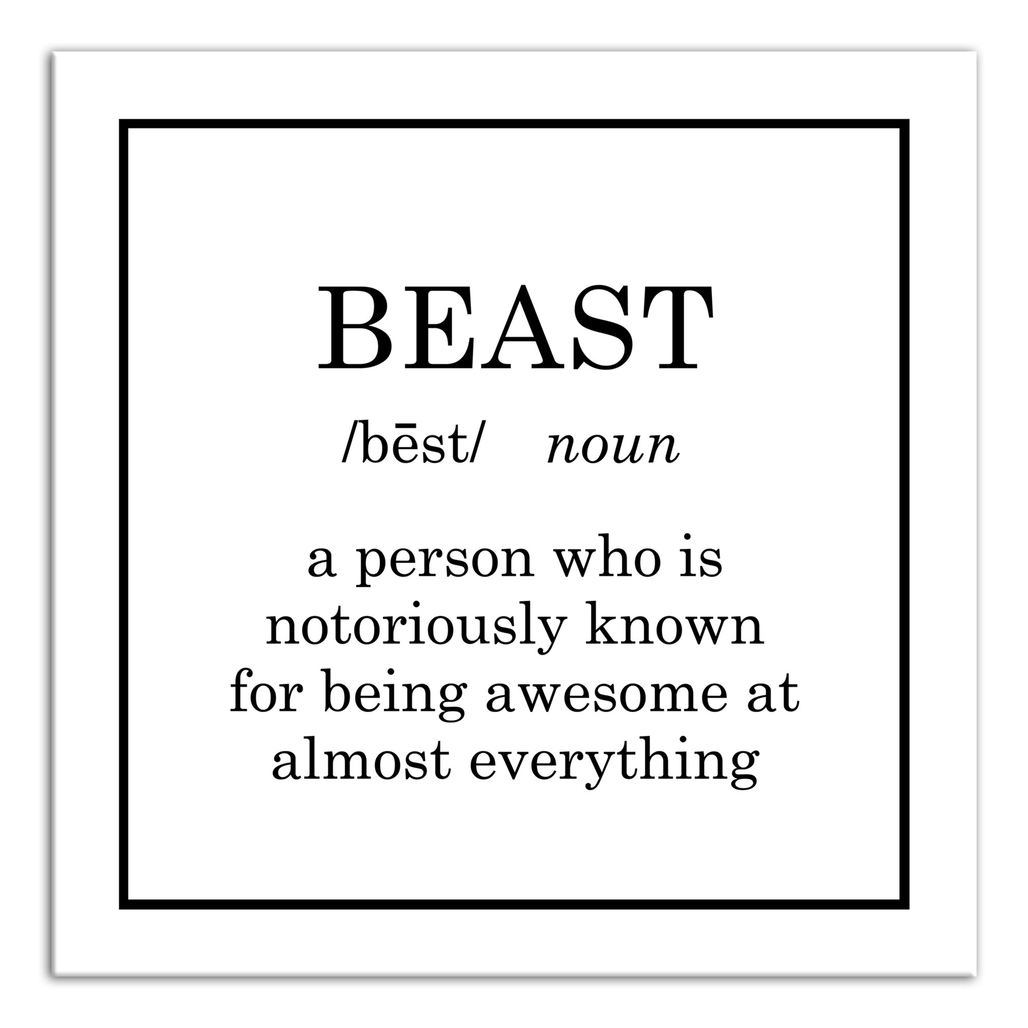Beast Definition 12x12 Canvas Wall Art