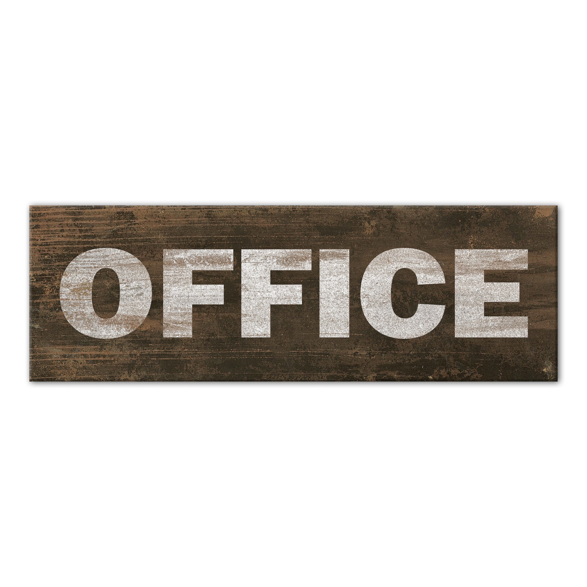 Distressed Office 12x36 Canvas Wall Art