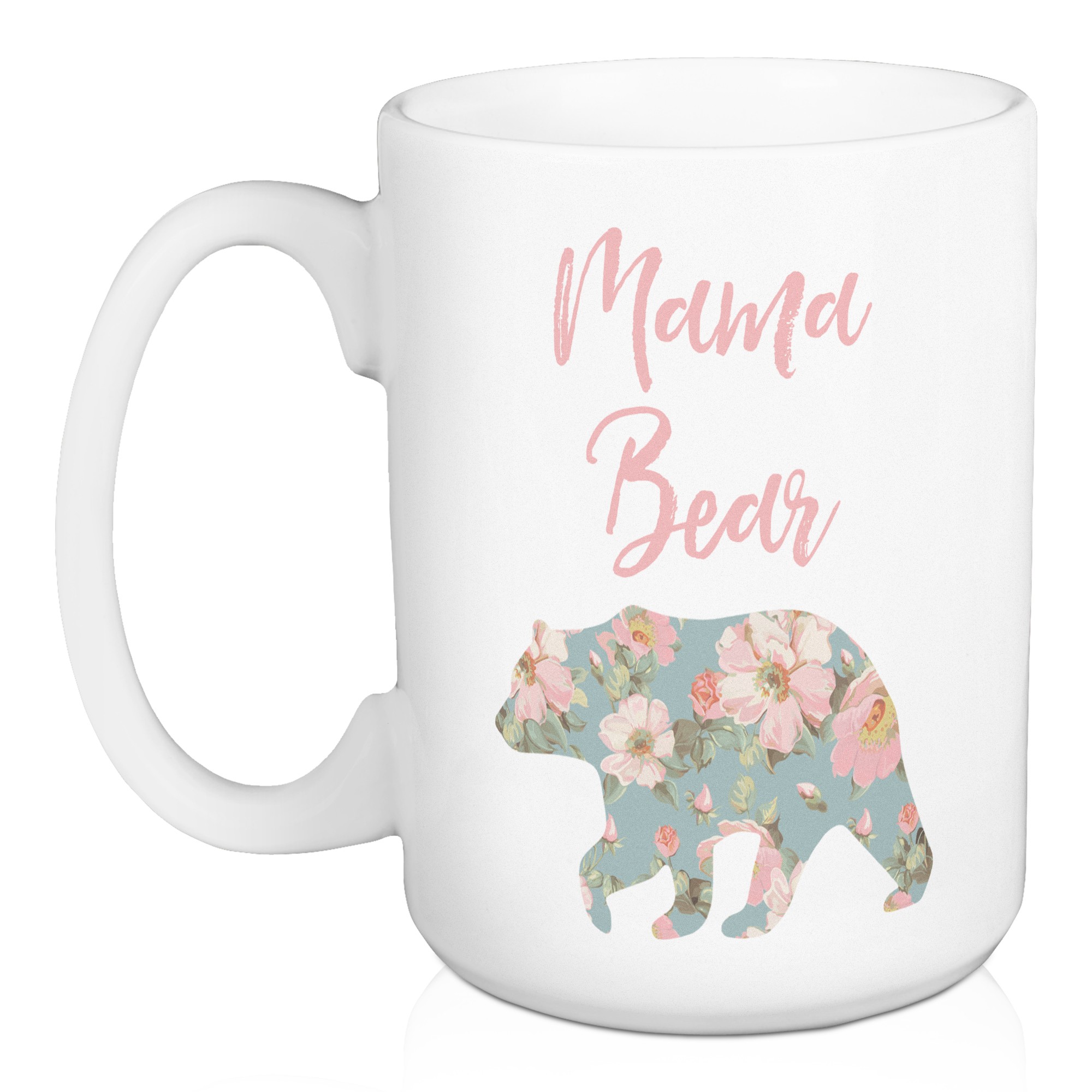 Mama Bear Pastel Floral 15 oz Mug