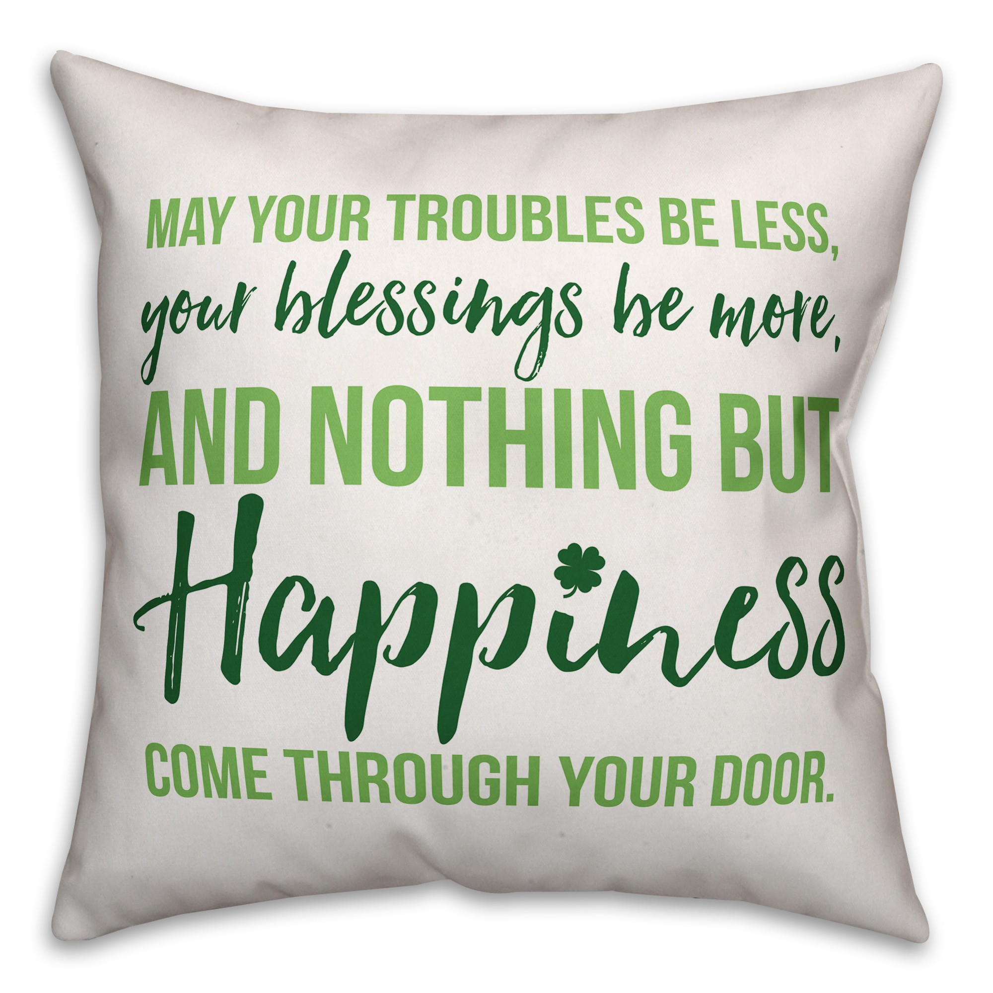 Buffalo Check Irish Blessing 18x18 Spun Poly Pillow