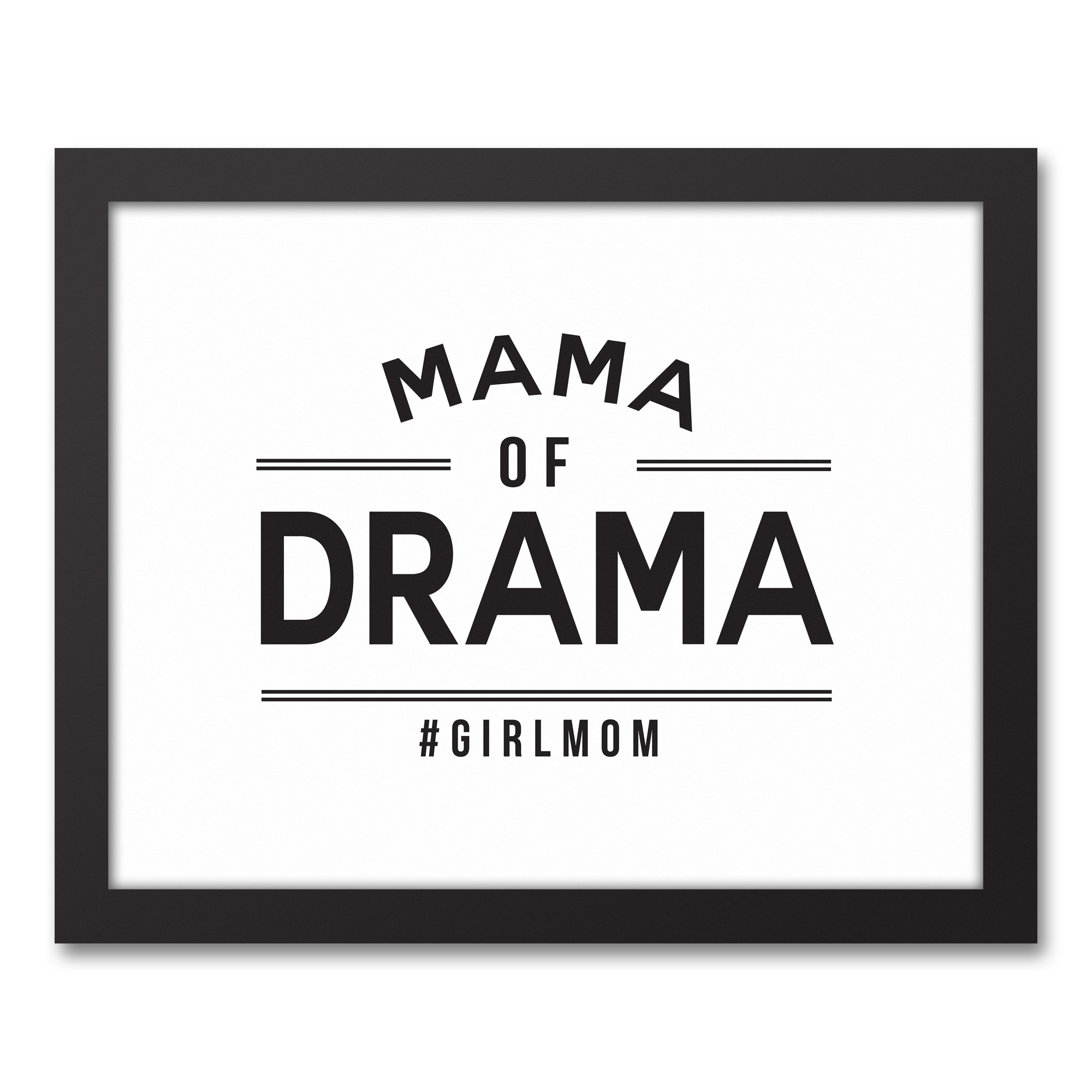 Mama of Drama 11x14 Black Framed Canvas