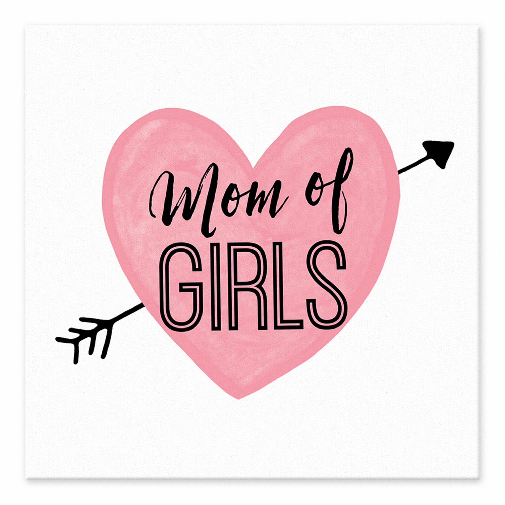 Mom of Girls 6x6 Tabletop Canvas