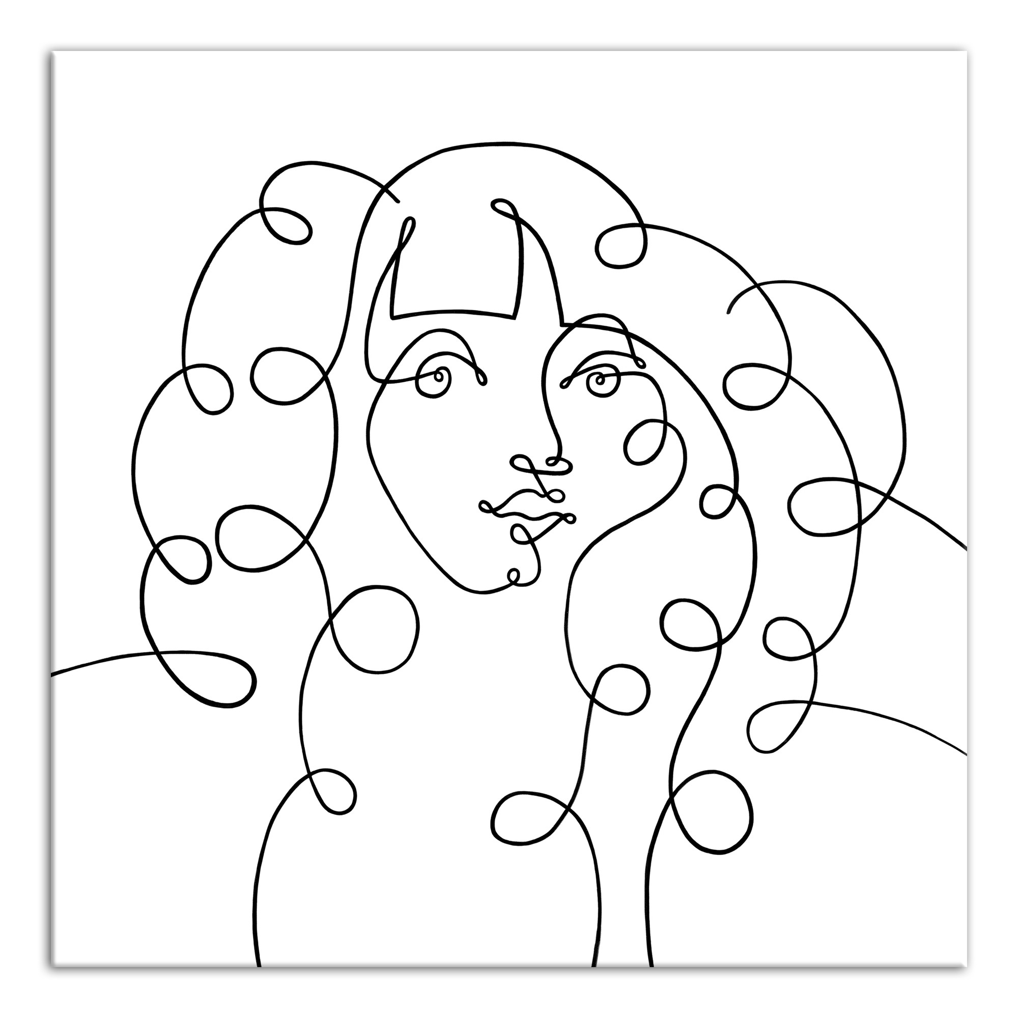 Fluid Spiraled Beauty 16x16 Canvas Wall Art