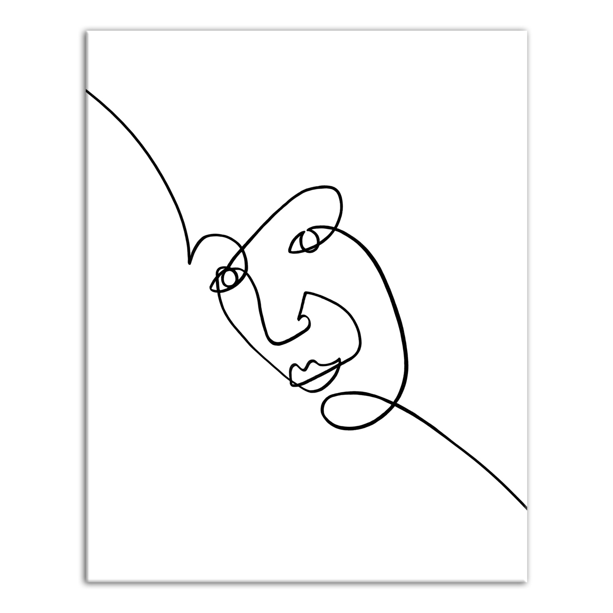 Single Line Beauty 8x10 Canvas Wall Art