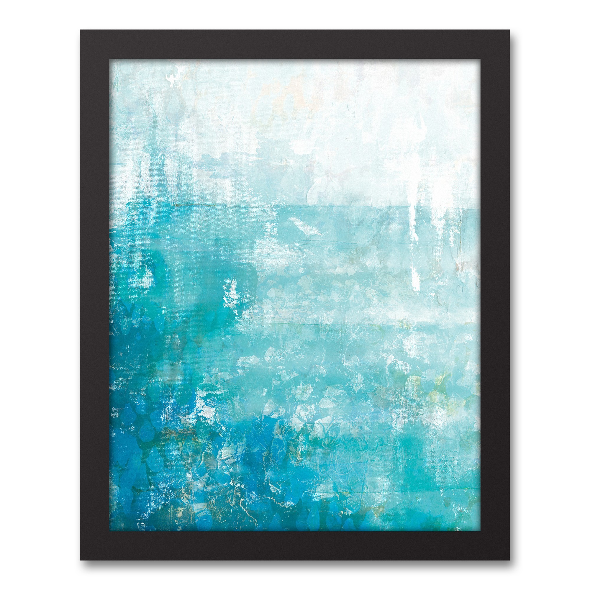 Rising Tide Abstract 11x14 Black Framed Canvas