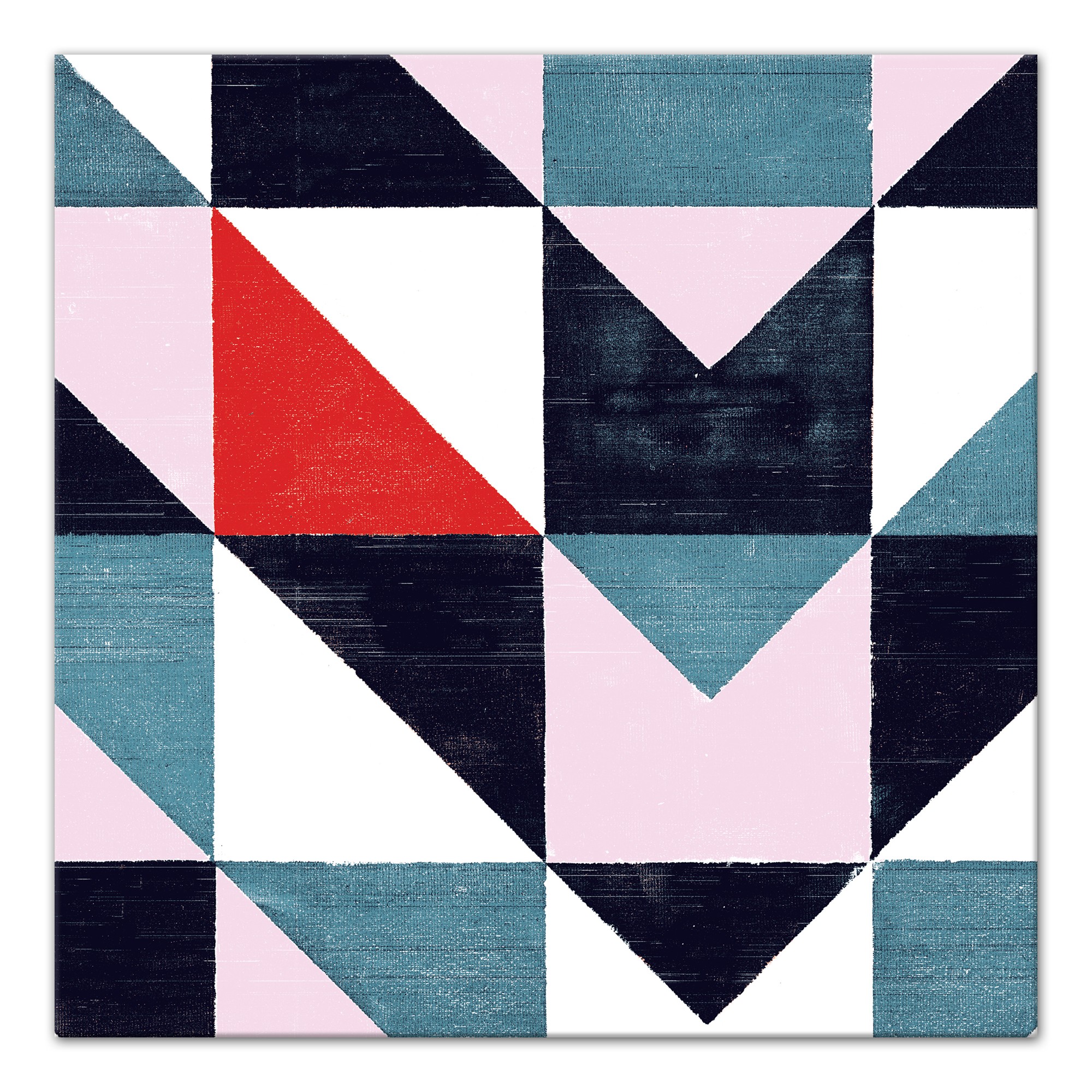 Emotion and Shape Geometric Abstract 12x12 Canvas Wall Art