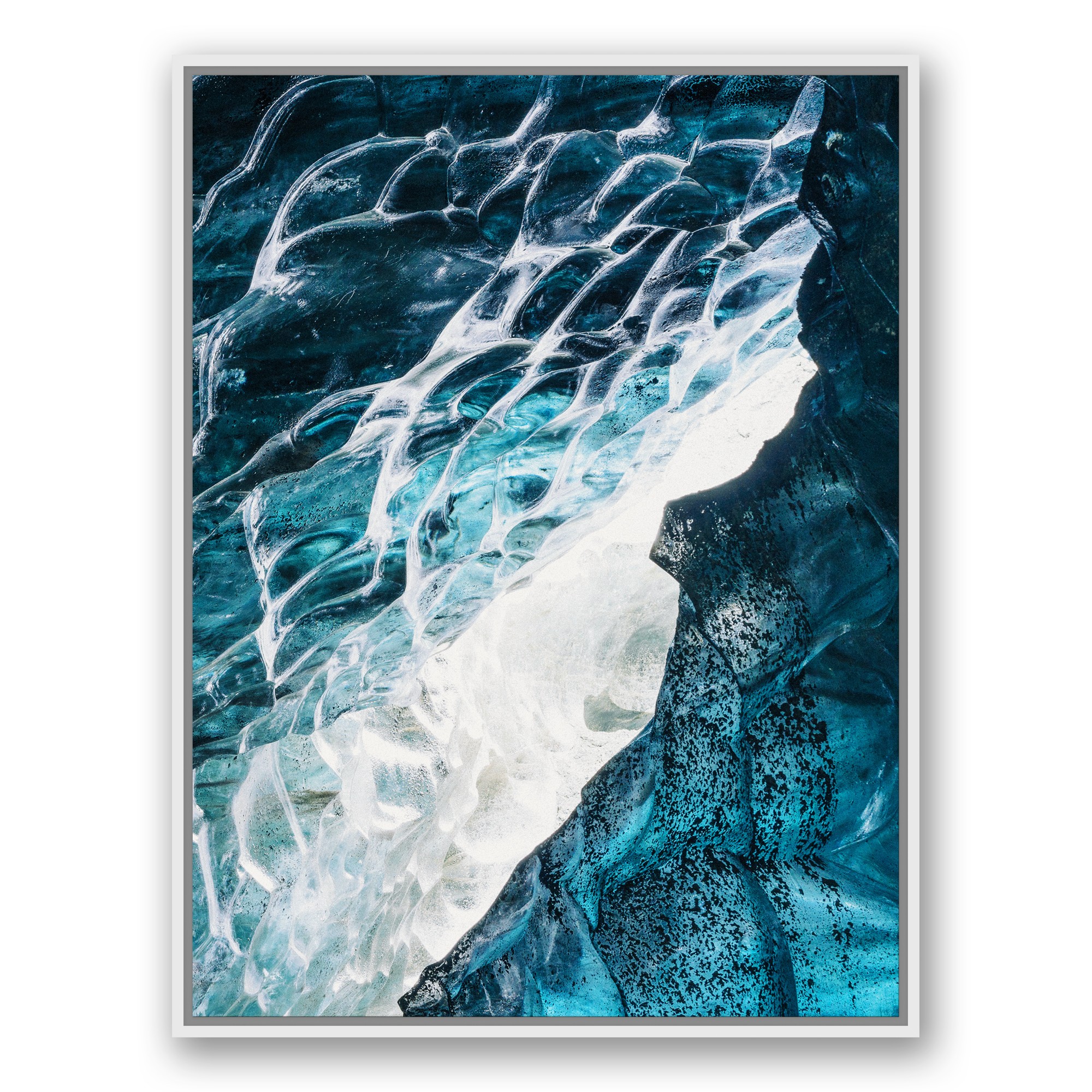 Shimmering Reality 30x40 White Floating Framed Canvas