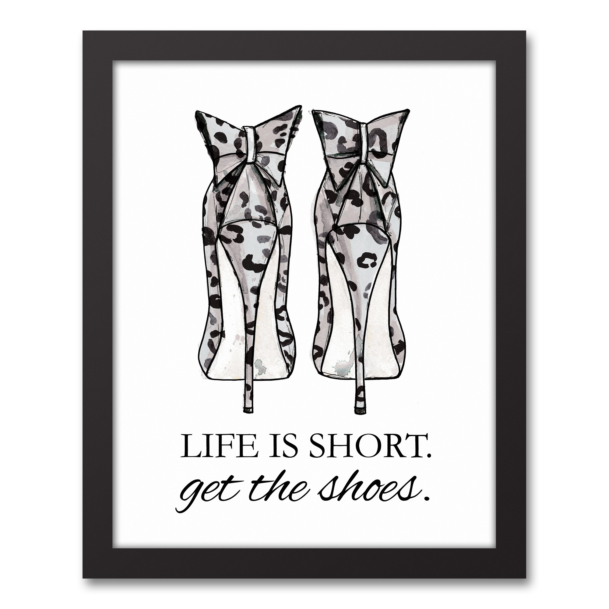 Life Is Short, Buy The Shoes 11x14 Black Framed Canvas